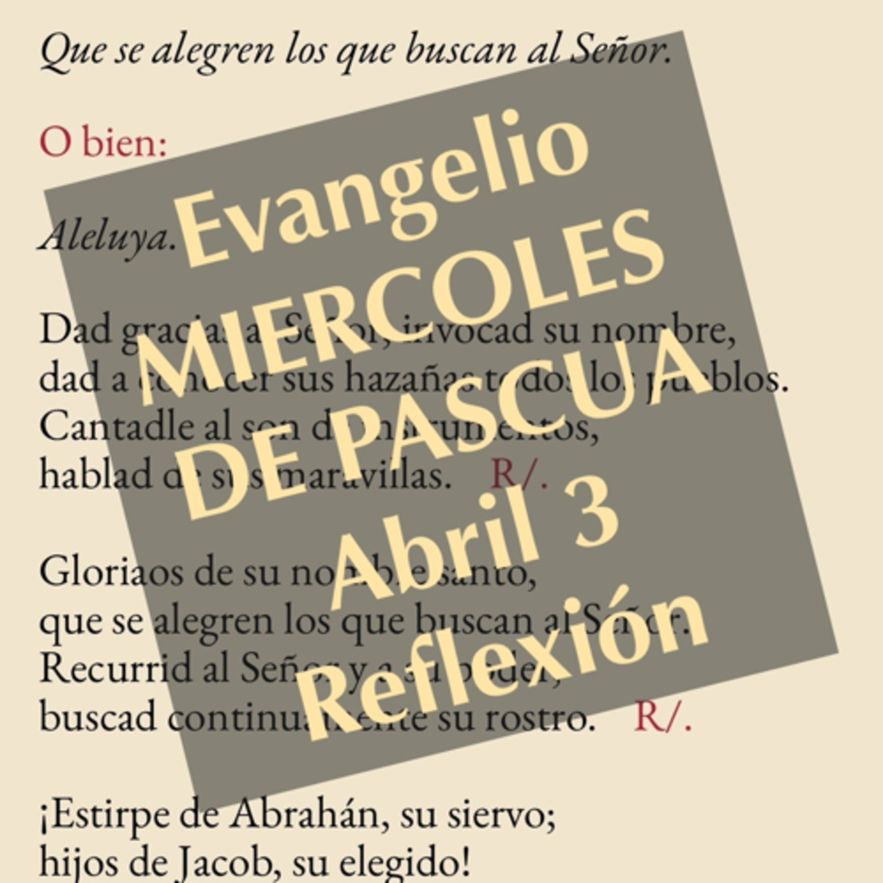 MIERCOLES DE PASCUA. Abril 3. Evangelio y reflexión episode artwork