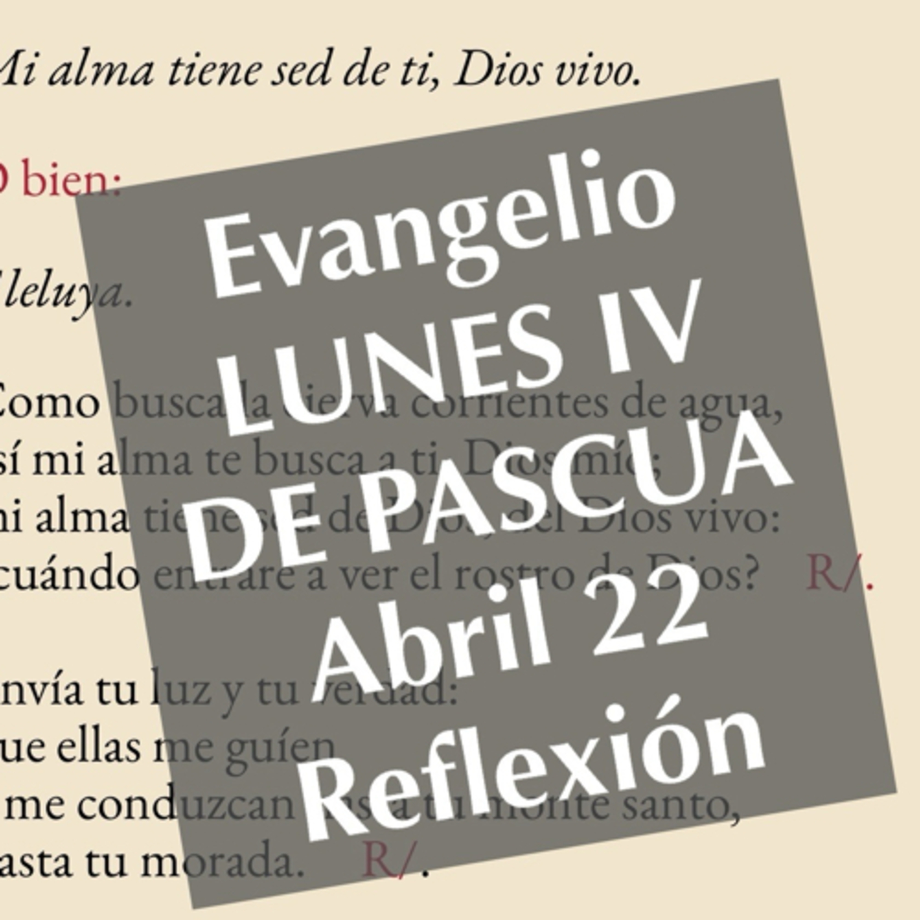 LUNES IV DE PASCUA. Abril 22. Evangelio y reflexión. episode artwork