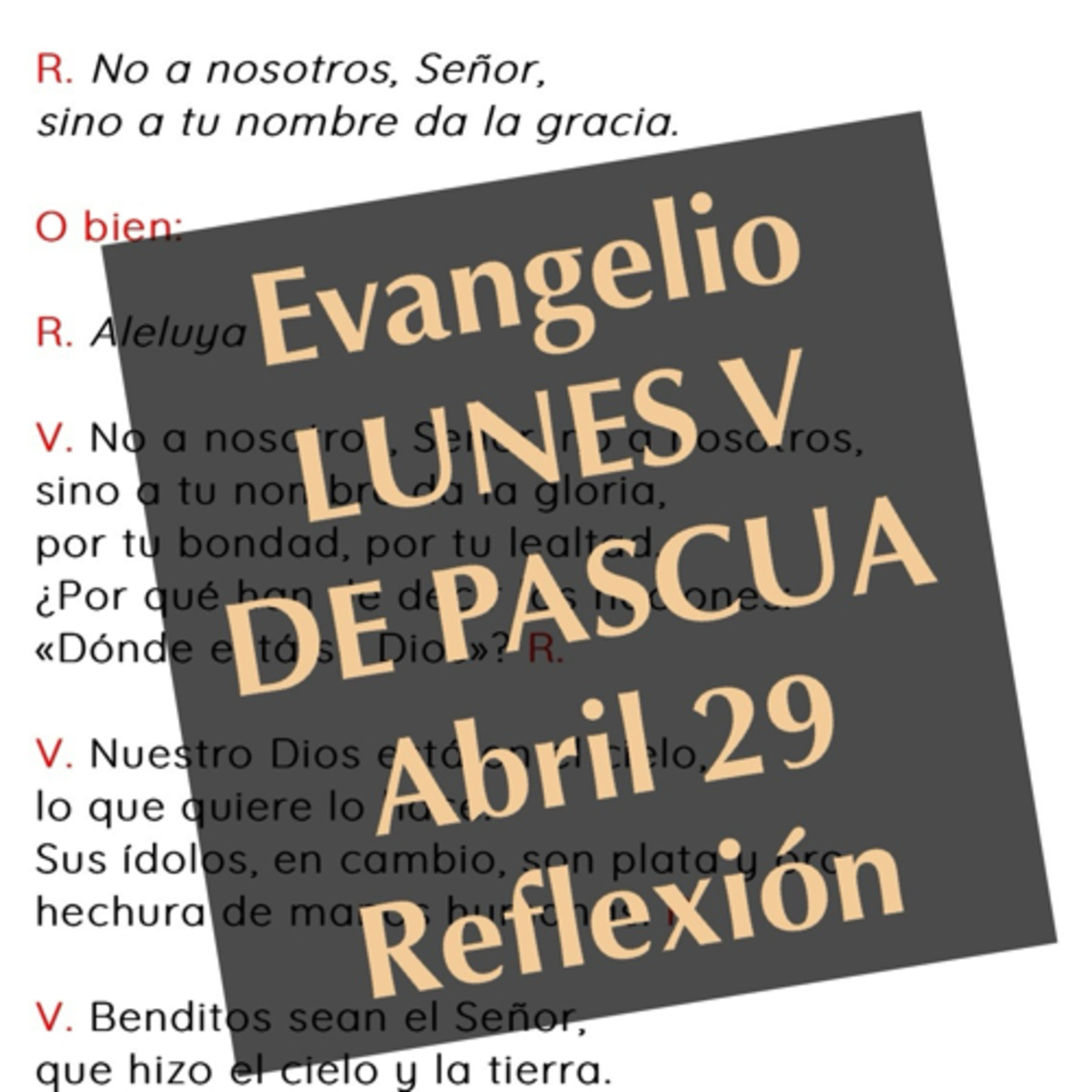 LUNES V DE PASCUA. Abril 29. Evangelio y reflexión. episode artwork