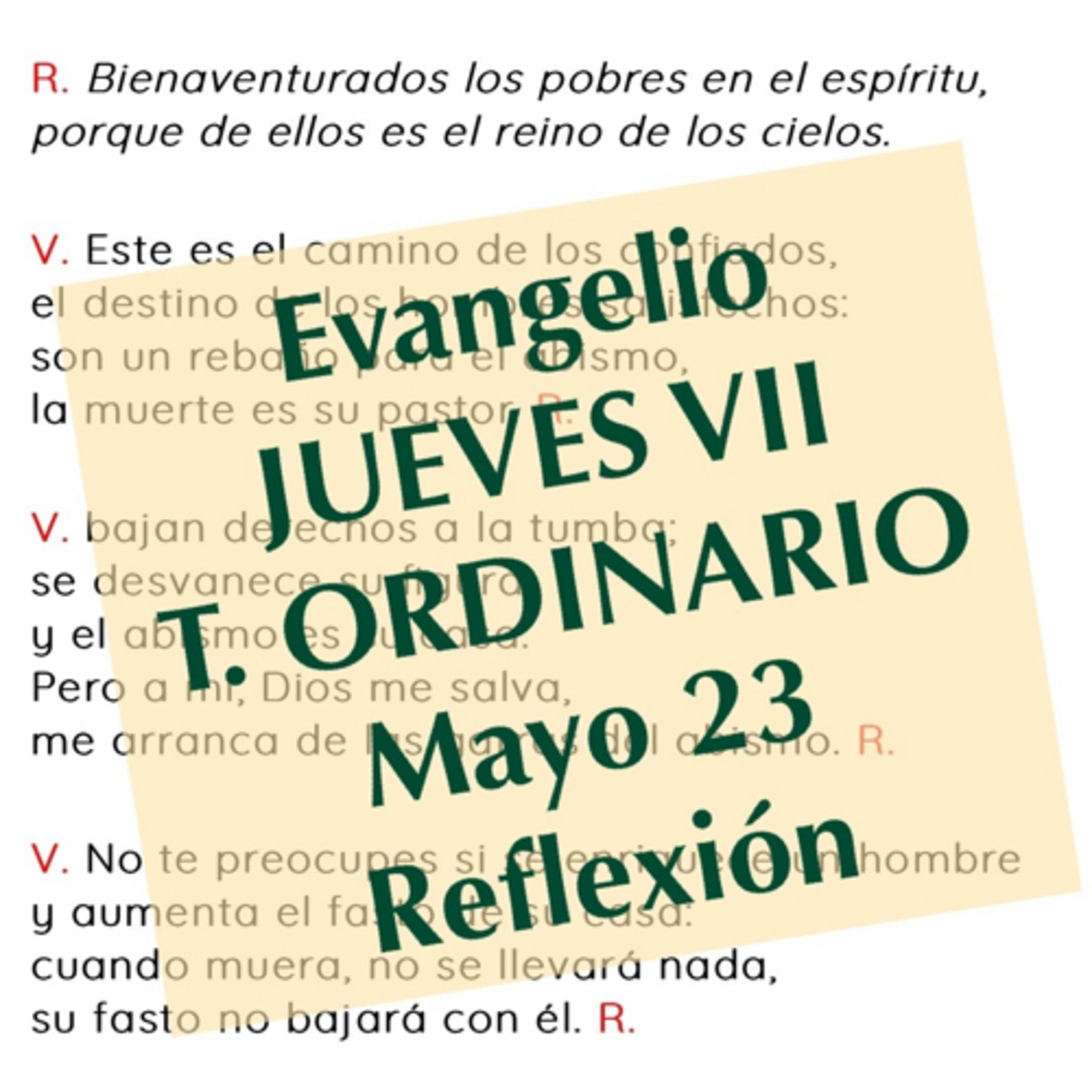 JUEVES VII DE TIEMPO ORDINARIO. Mayo 23. Evangelio y reflexión. episode artwork