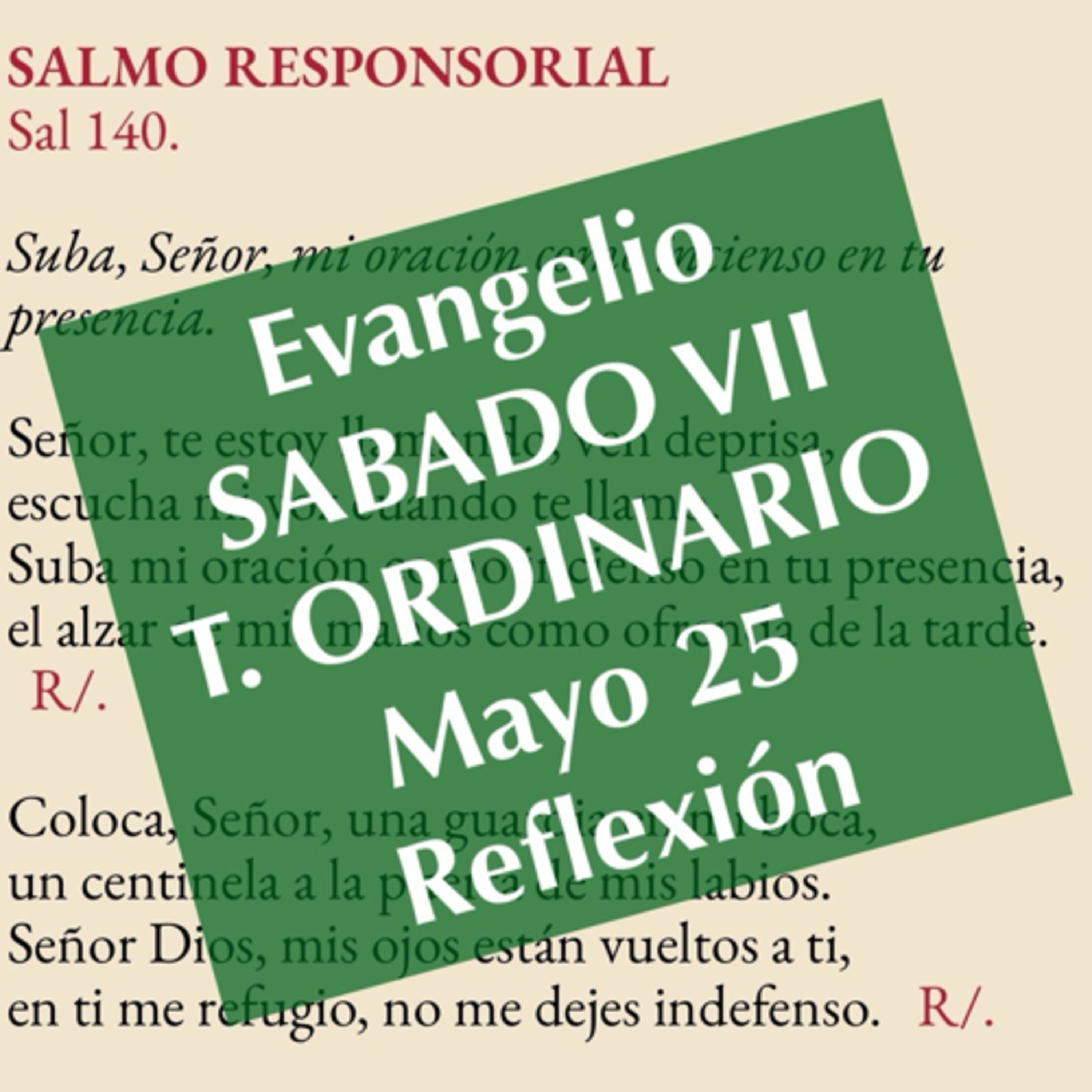 SABADO VII DE TIEMPO ORDINARIO. Mayo 25. Evangelio y reflexión. episode artwork