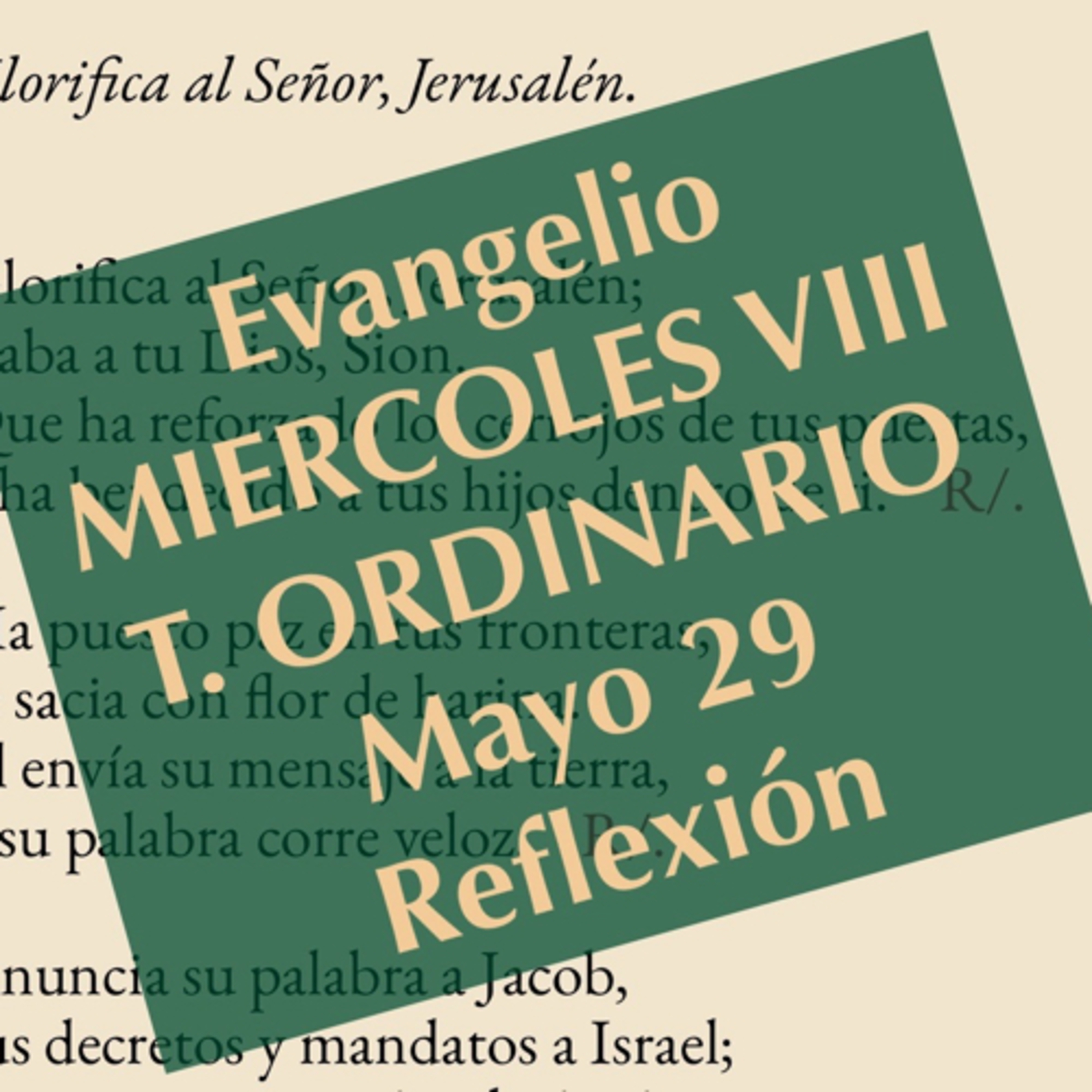 MIERCOLES VIII DE TIEMPO ORDINARIO. Mayo 29. Evangelio y reflexión. episode artwork