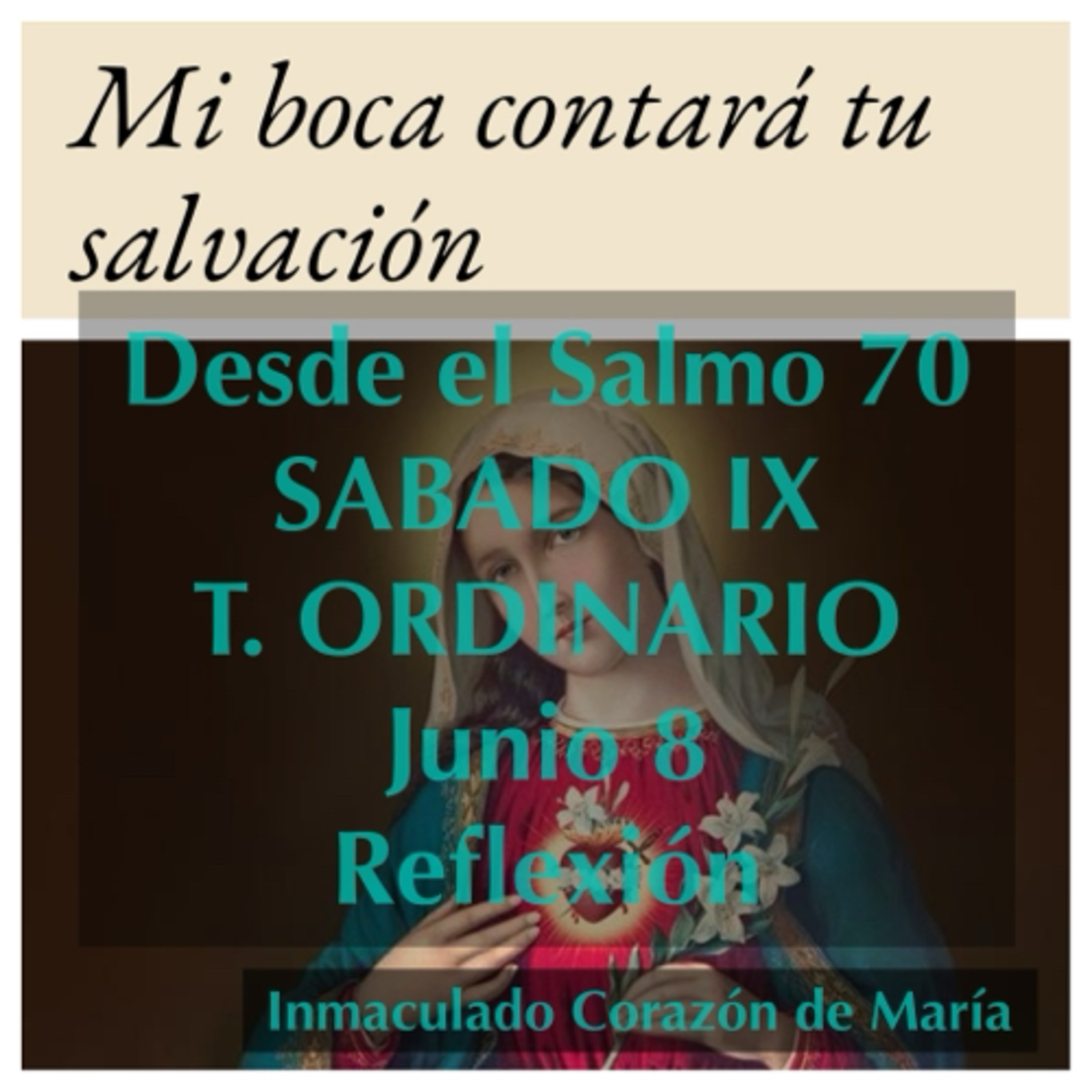 SABADO IX DE TIEMPO ORDINARIO. Junio 8. Evangelio y reflexión. INMACULADO CORAZÓN DE MARIA episode artwork