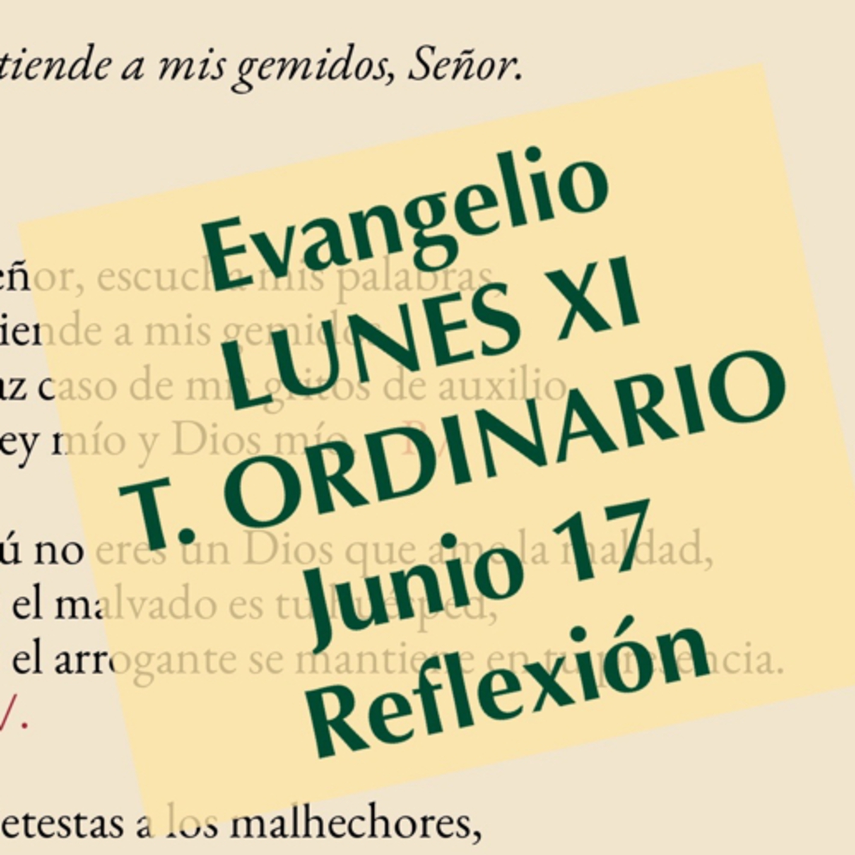 LUNES XI DE TIEMPO ORDINARIO. Junio 17. Evangelio y reflexión. episode artwork