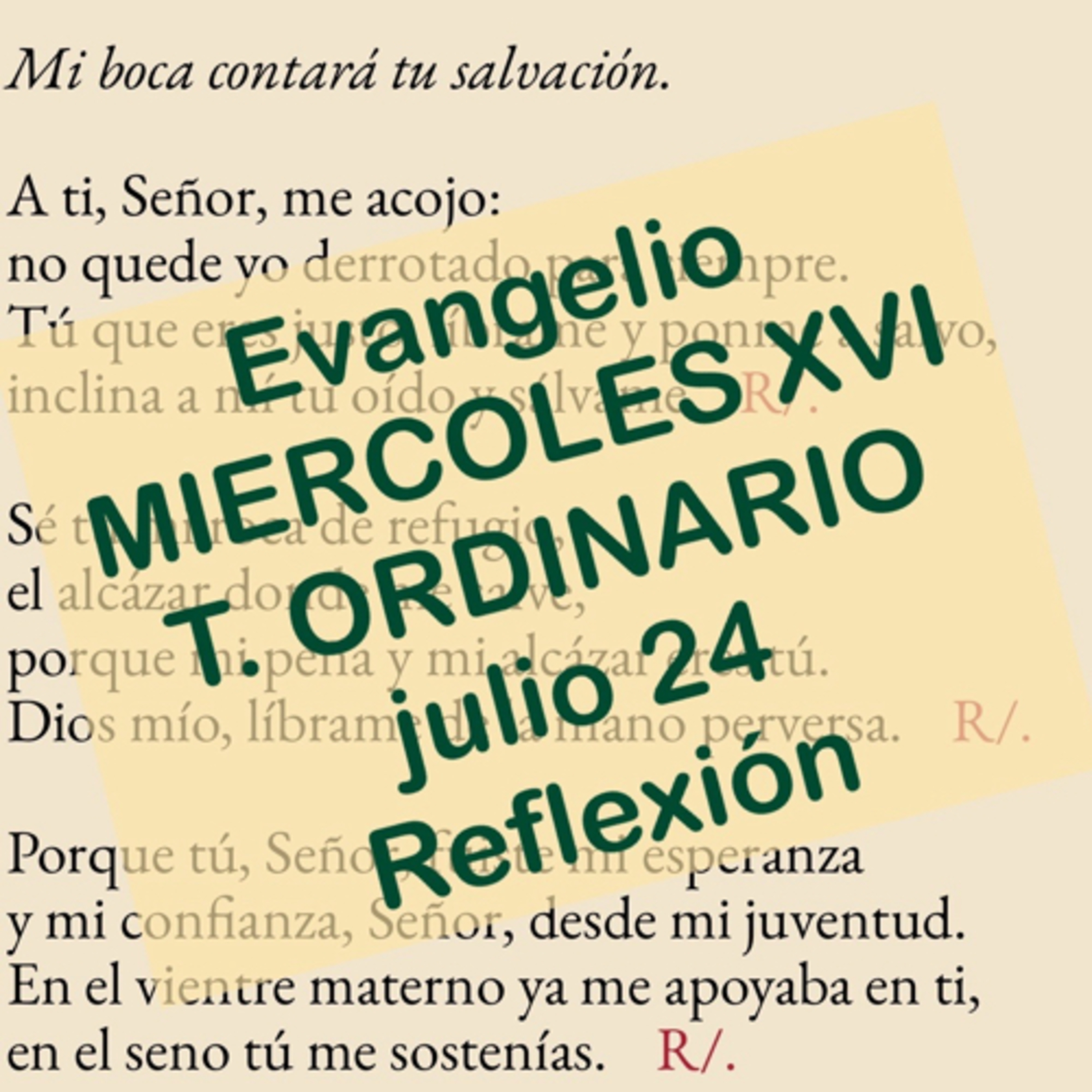 MIERCOLES XVI DE TIEMPO ORDINARIO. Julio 24. Evangelio y reflexión. episode artwork