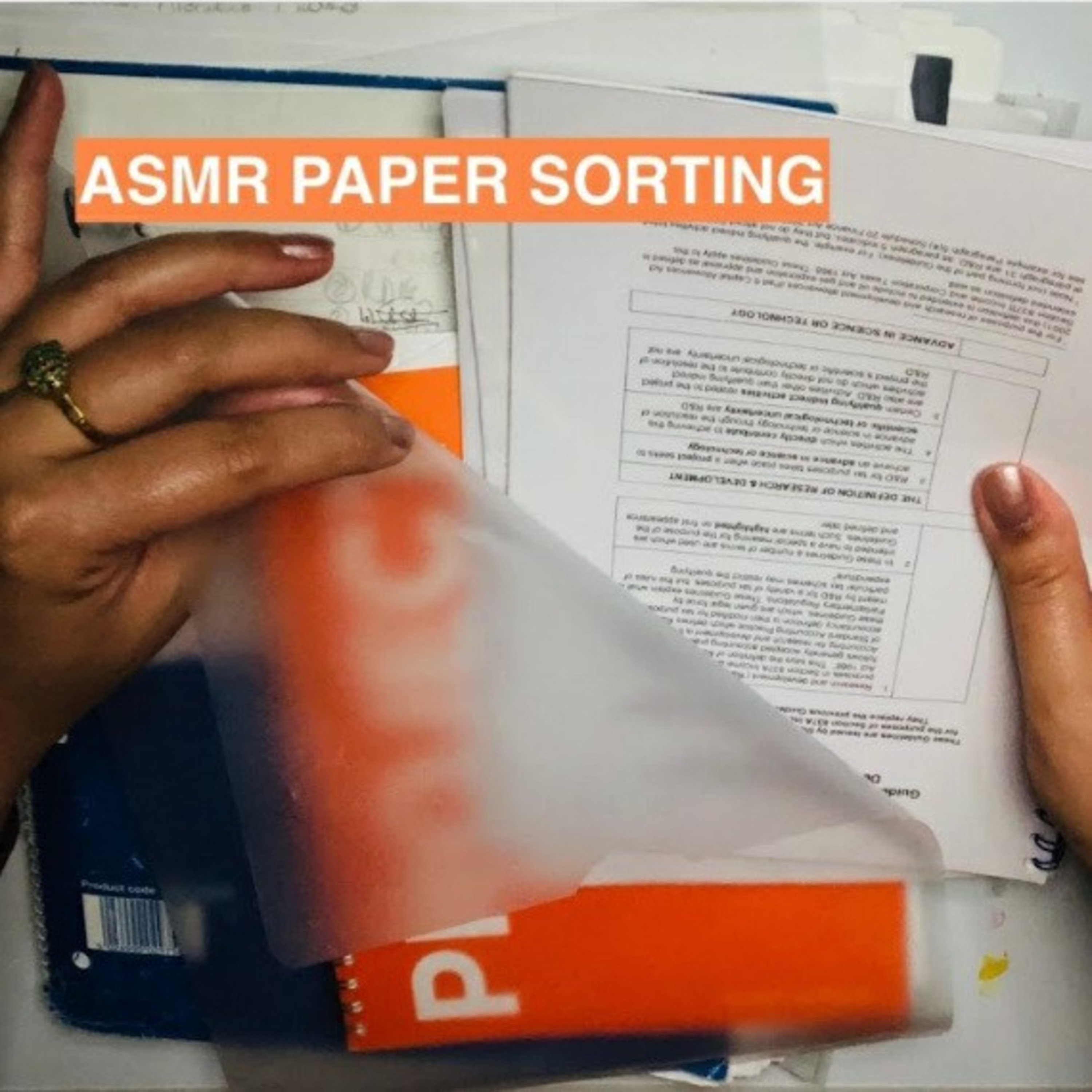 ASMR PAPER DOCUMENTS AND PLASTIC FILES SORTING episode artwork