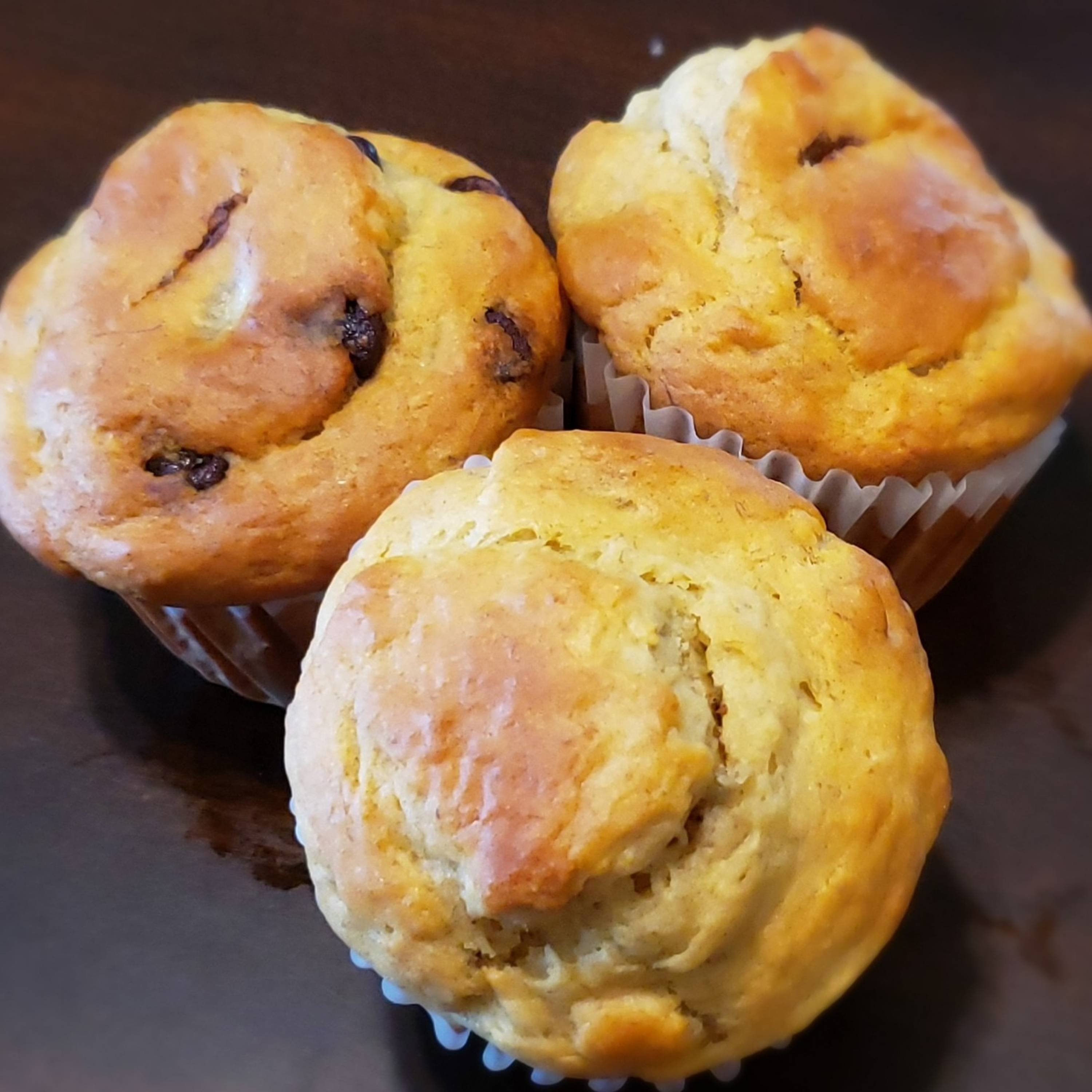Banana chocolate chip muffins