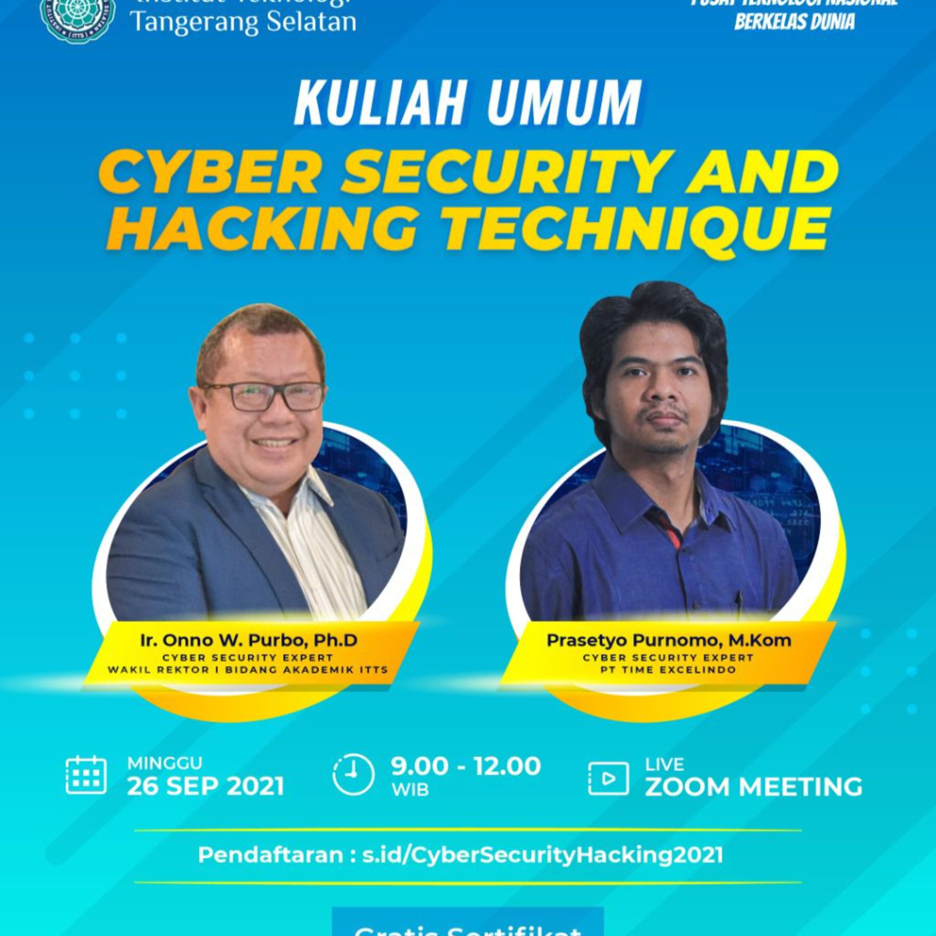 Bincang Teknologi With Onno W Purbo - Institut Teknologi Tangerang Selatan (ITTS)