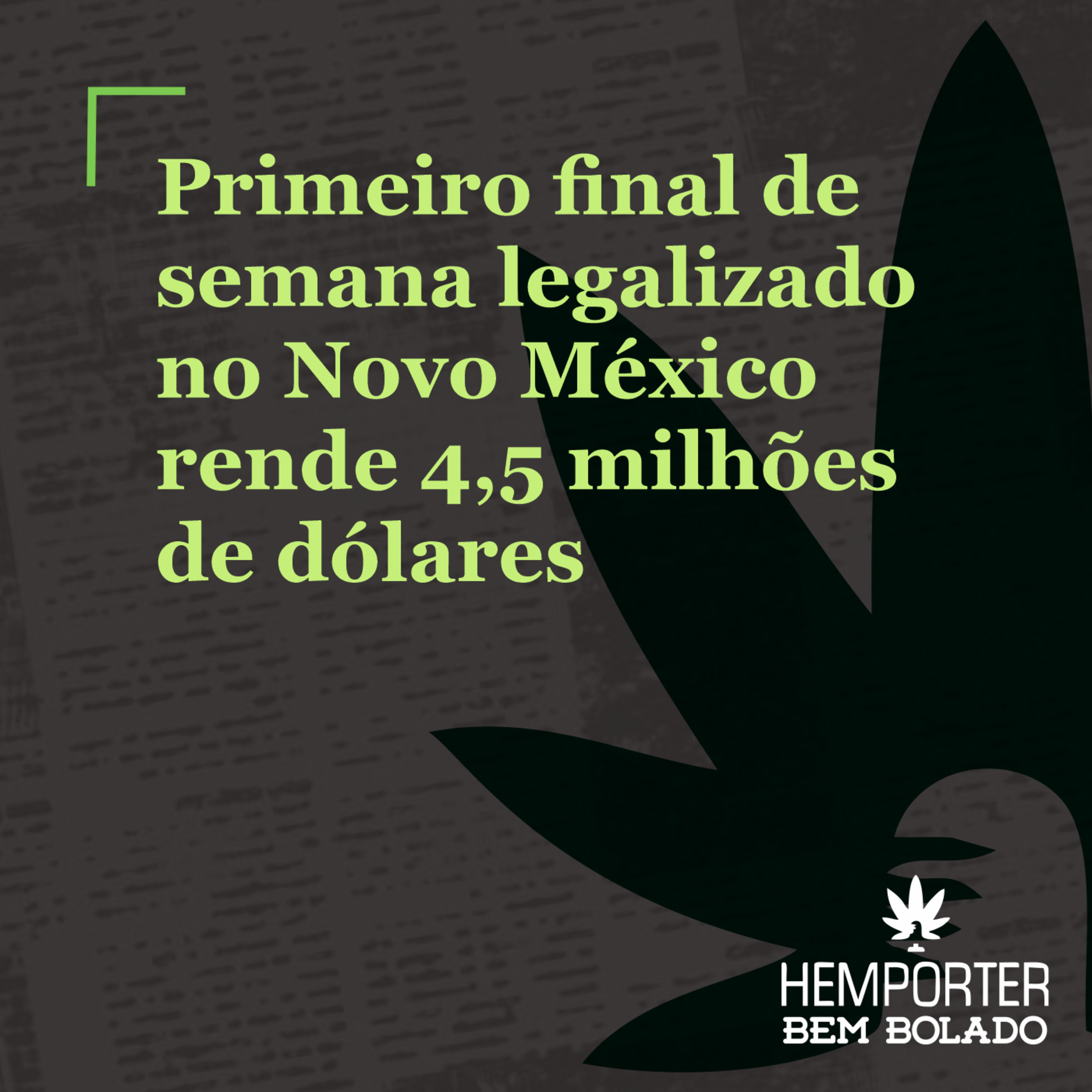 Primeiro final de semana legalizado no Novo México rende 4,5 milhões de dólares episode artwork