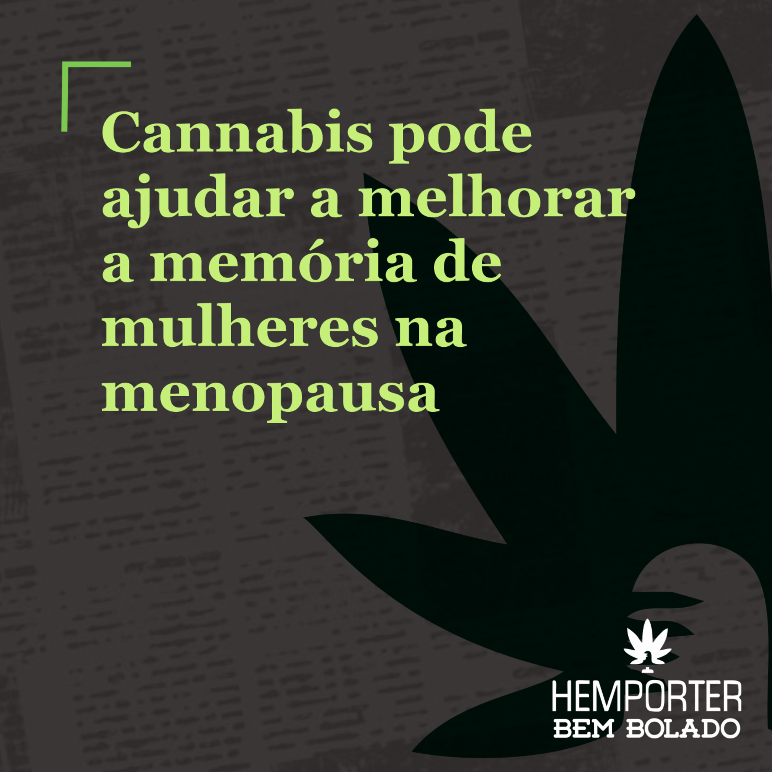 Composto de cannabis pode melhorar a memória de mulheres na menopausa
