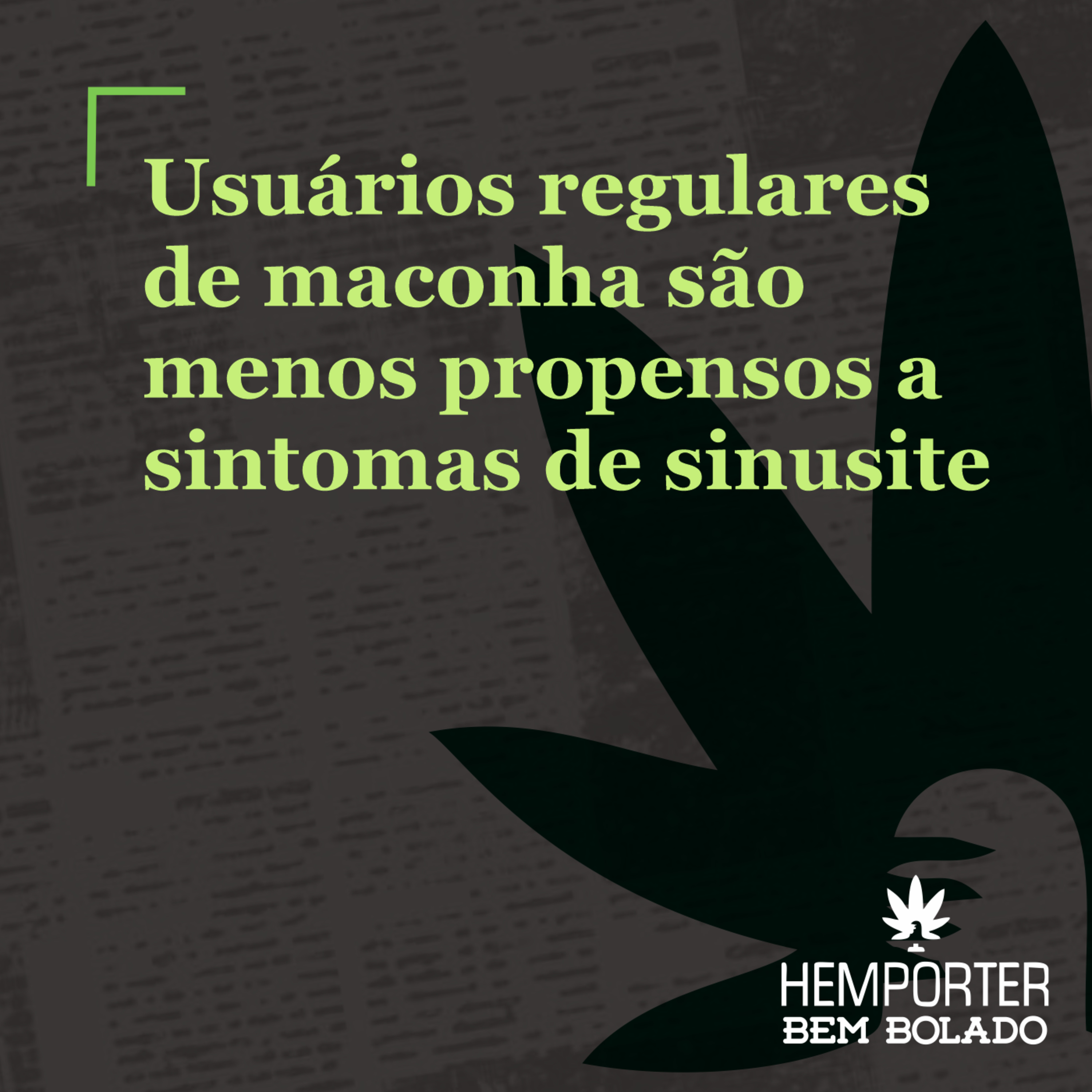 Usuários regulares de maconha são menos propensos a sintomas de sinusite episode artwork