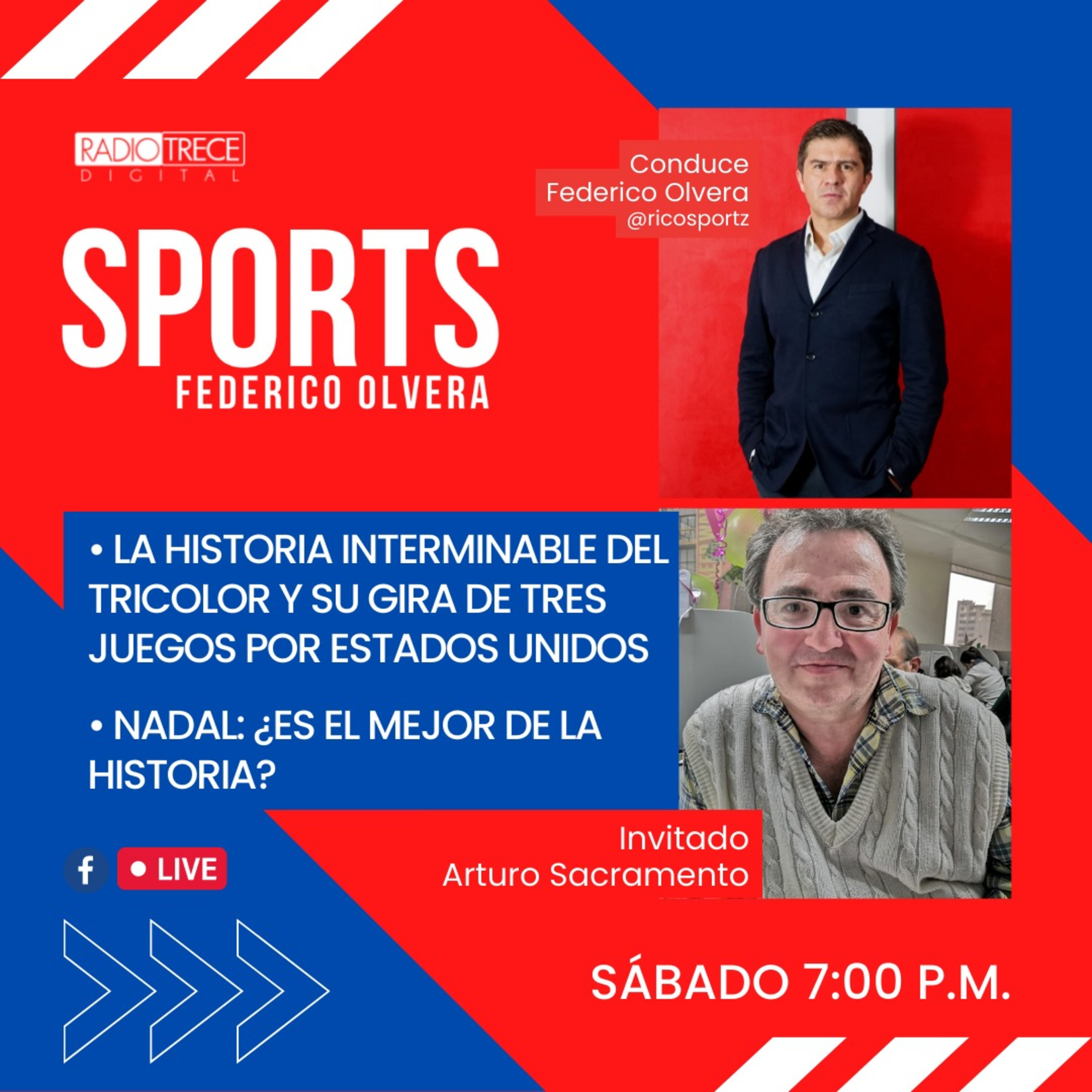 R13Sports: Parte 1: La Historia Interminable del Tricolor y su gira de tres juegos por EU/ Nadal: ¿Es el mejor de la historia? episode artwork