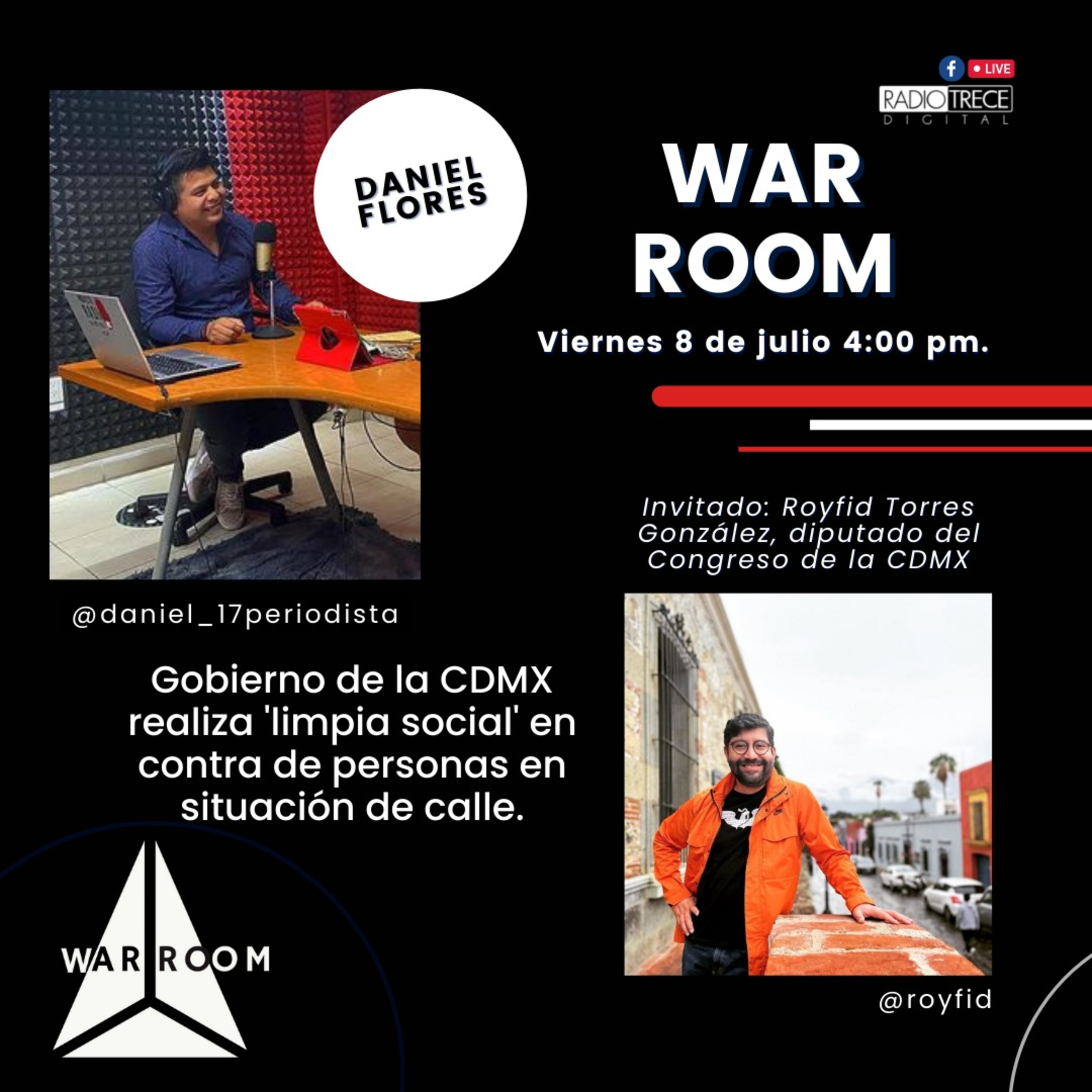 War Room: Gobierno de la CDMX realiza 'limpia social' en contra de personas en situación de calle. episode artwork