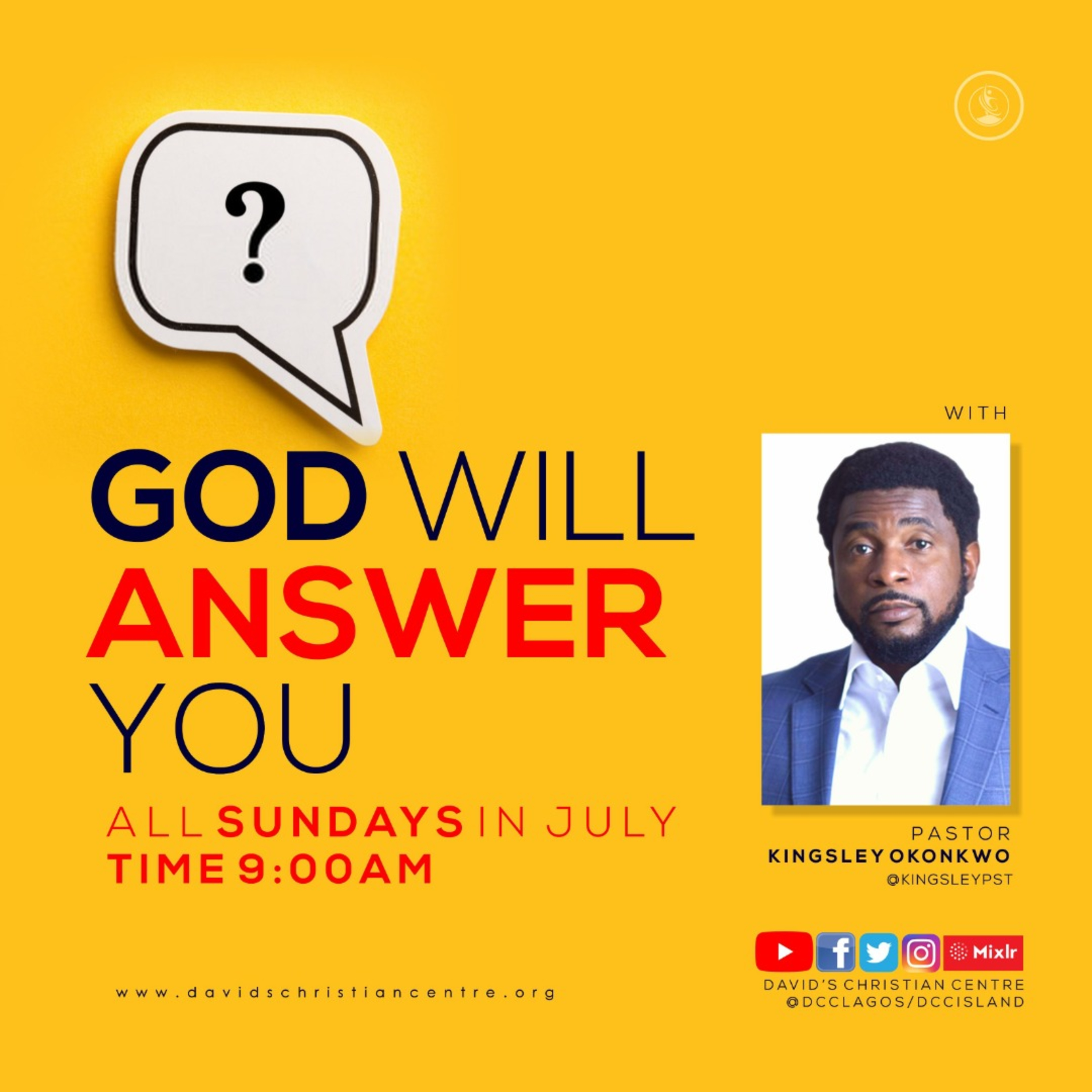 GOD WILL ANSWER YOU PART 1 SUNDAY SERVICE PASTOR KINGSLEY OKONKWO