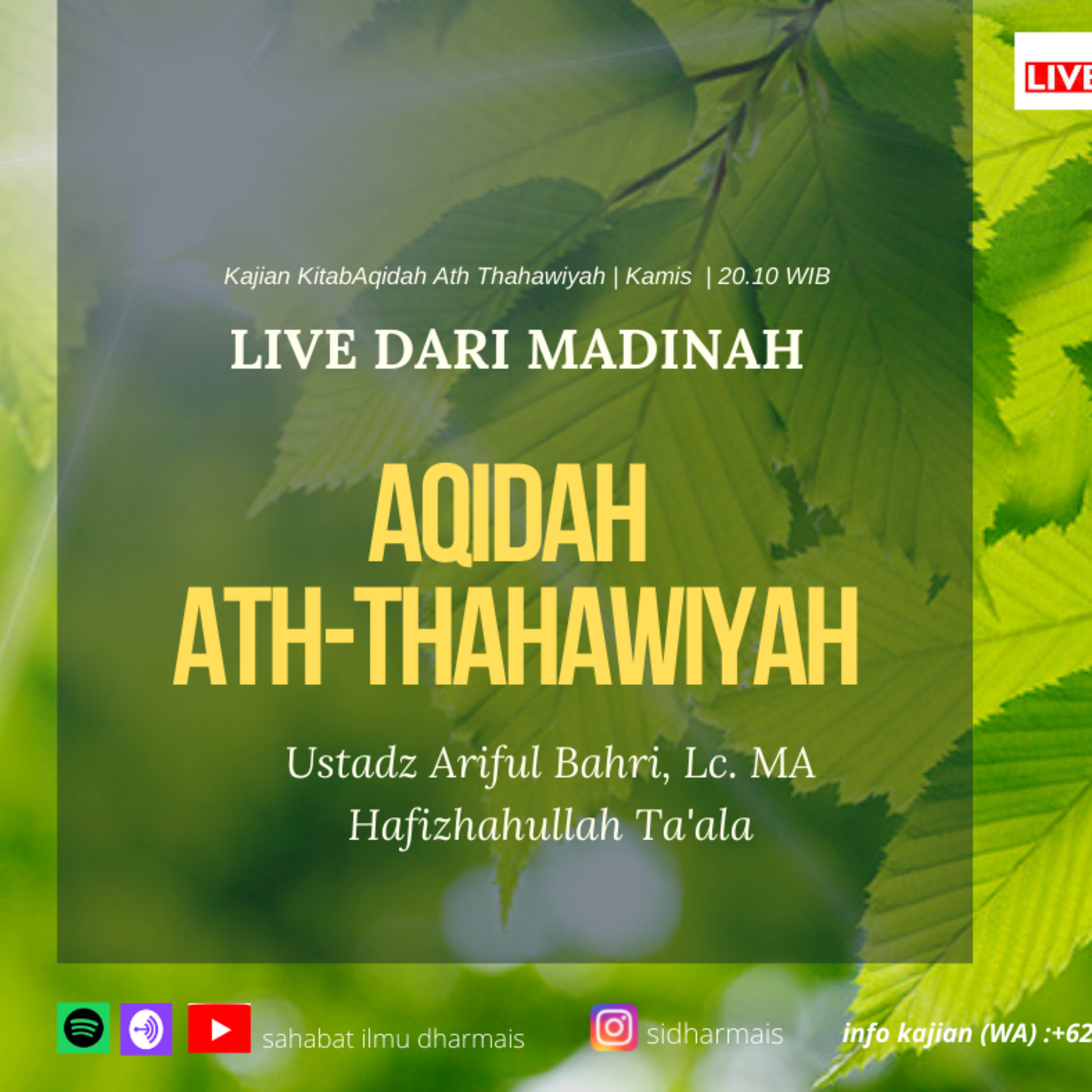 Kitab Aqidah Ath-Thahawiyah (pembukaan) 23 Juni 2022 - Ustadz Ariful Bahri, Lc. M.A. Hafizhahullah Ta'ala  episode artwork