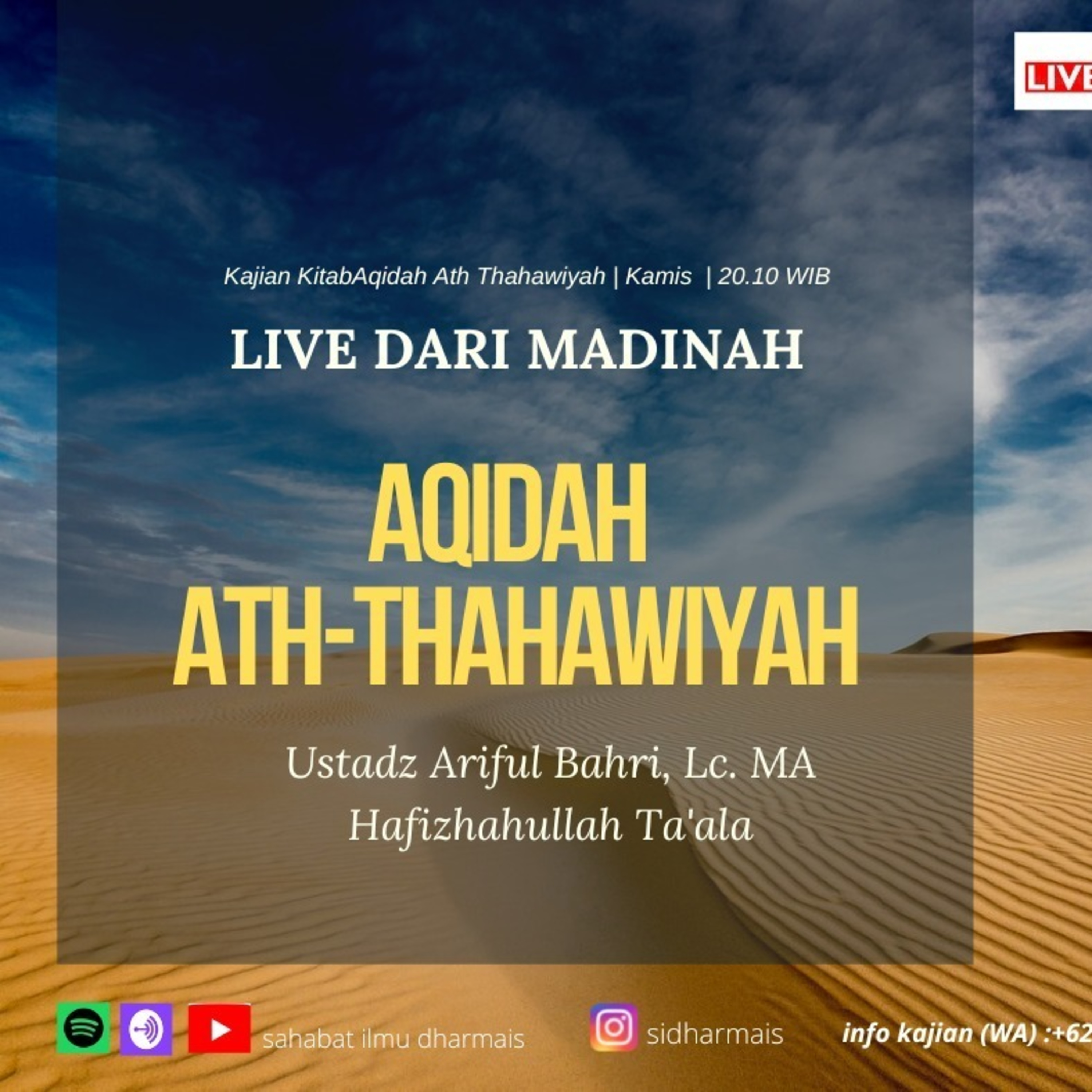 Kajian Aqidah Ath-Thahawiyah (part-7)" - Ustadz Ariful Bahri, Lc. M.A. Hafizhahullah Ta'ala  episode artwork
