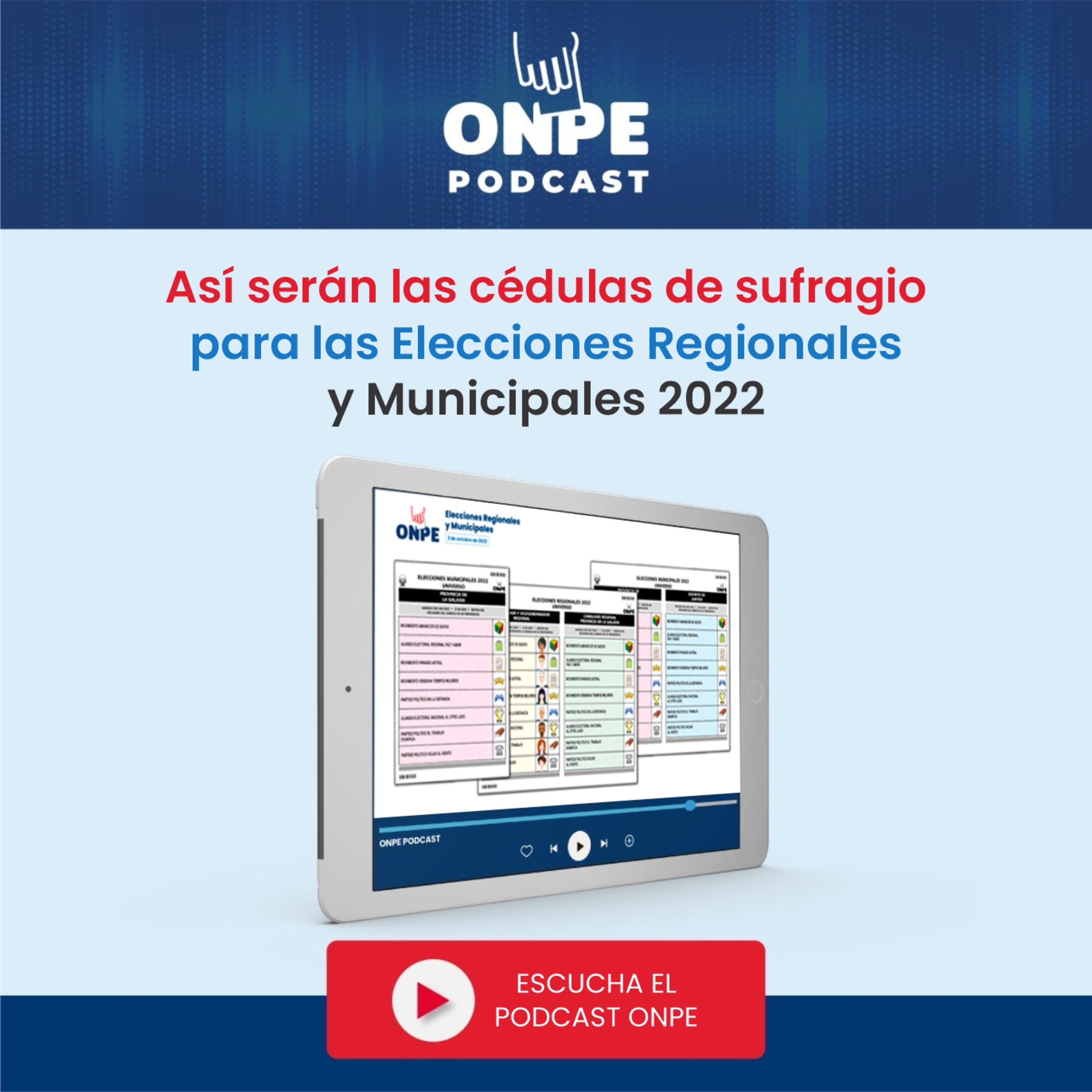 Así serán las cédulas de sufragio para las Elecciones Regionales y Municipales 2022 episode artwork