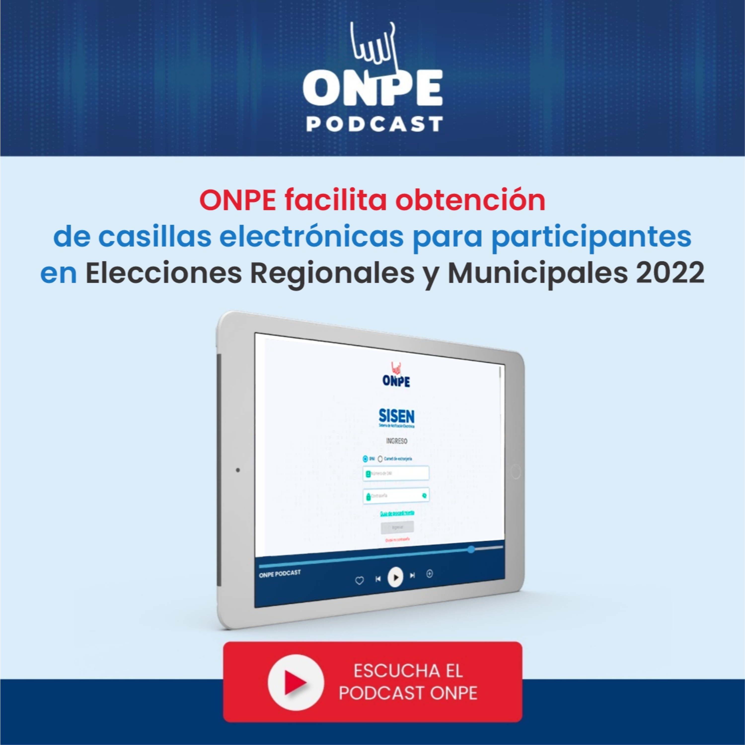 ONPE facilita obtención de casillas electrónicas para participantes en Elecciones Regionales y Municipales 2022 episode artwork