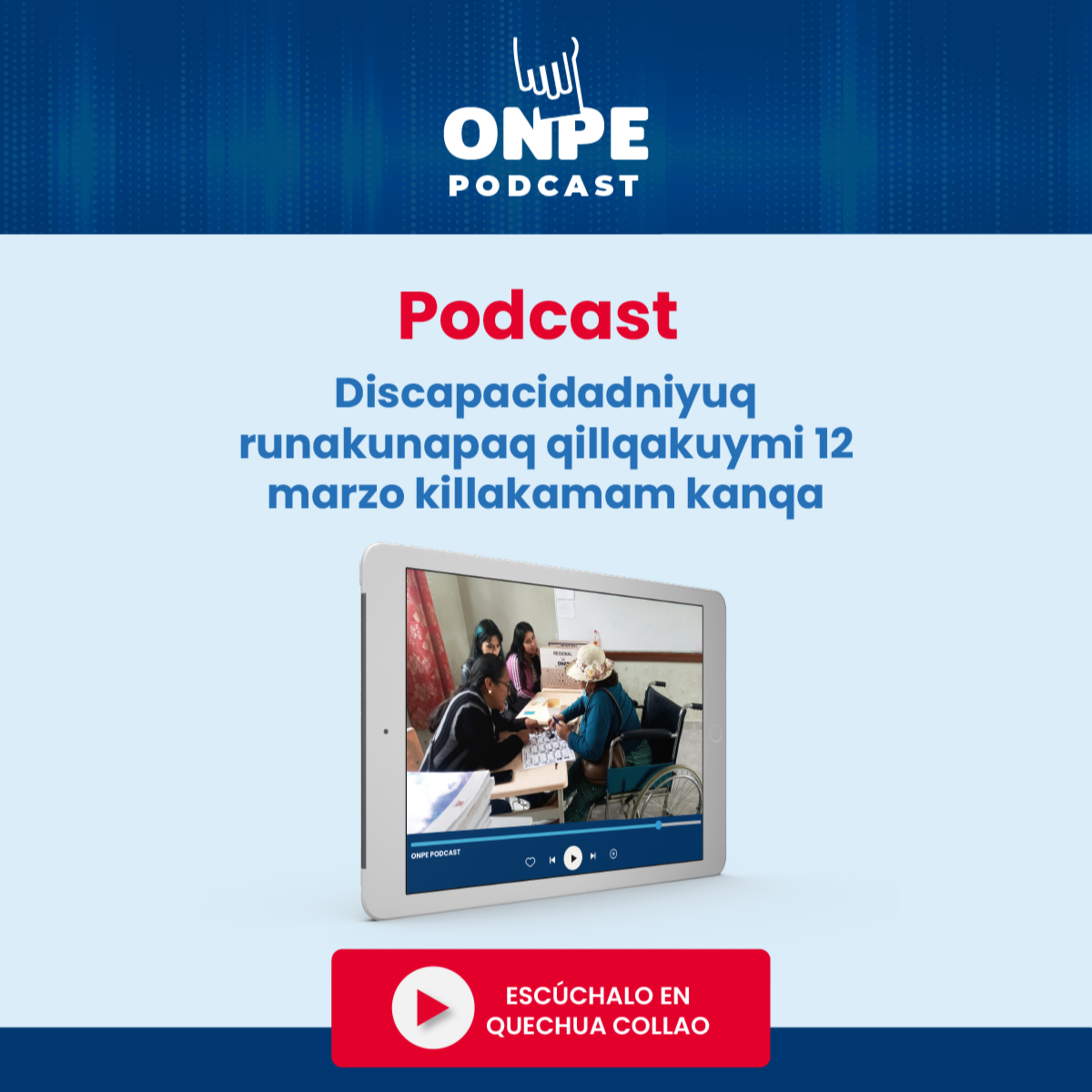 Discapacidadniyuq runakunapaq qillqakuymi 12 marzo killakamam kanqa. episode artwork