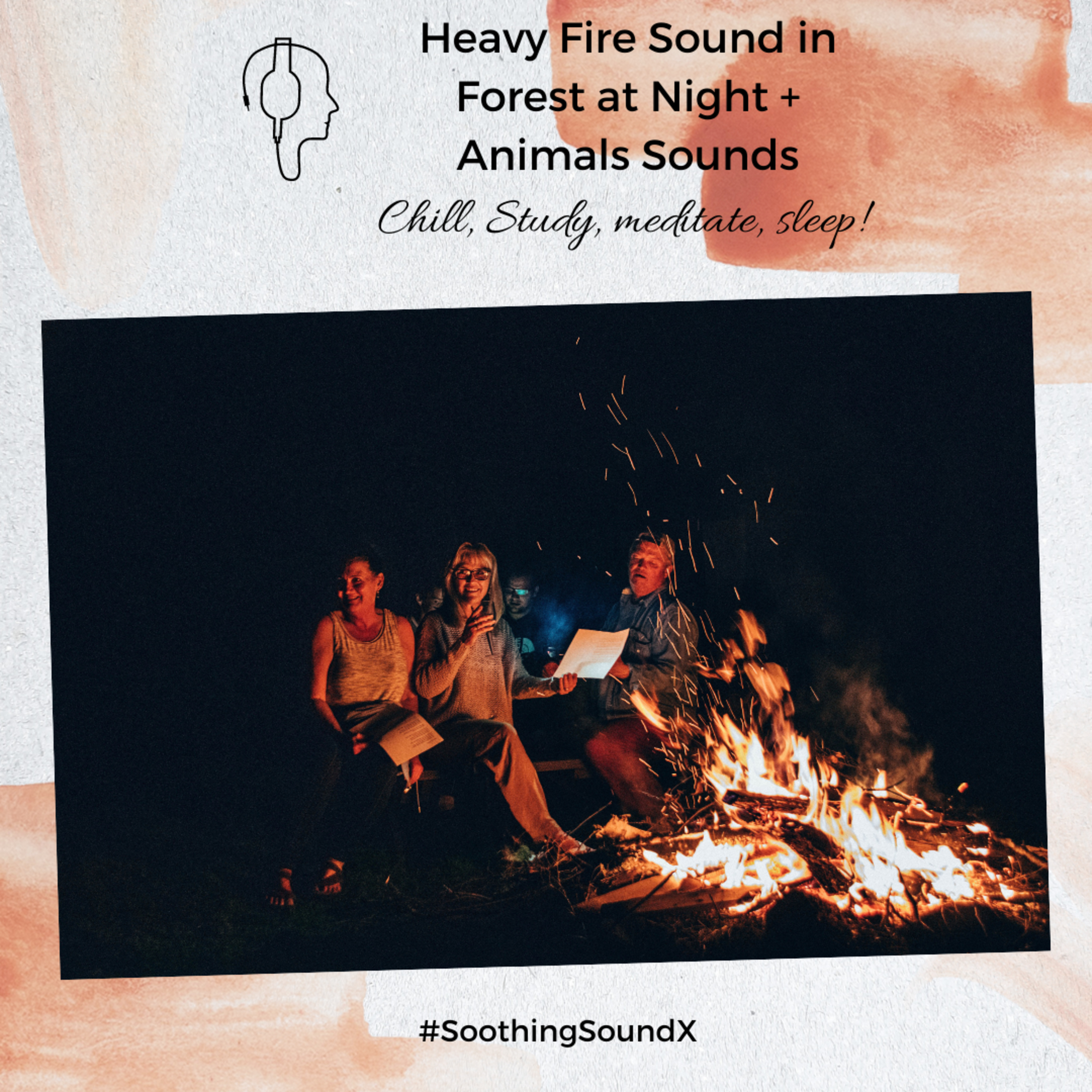 17. Heavy Fire Sound in Forest at Night (Camping) + Animals Sounds | Soothing SoundX Relax episode artwork