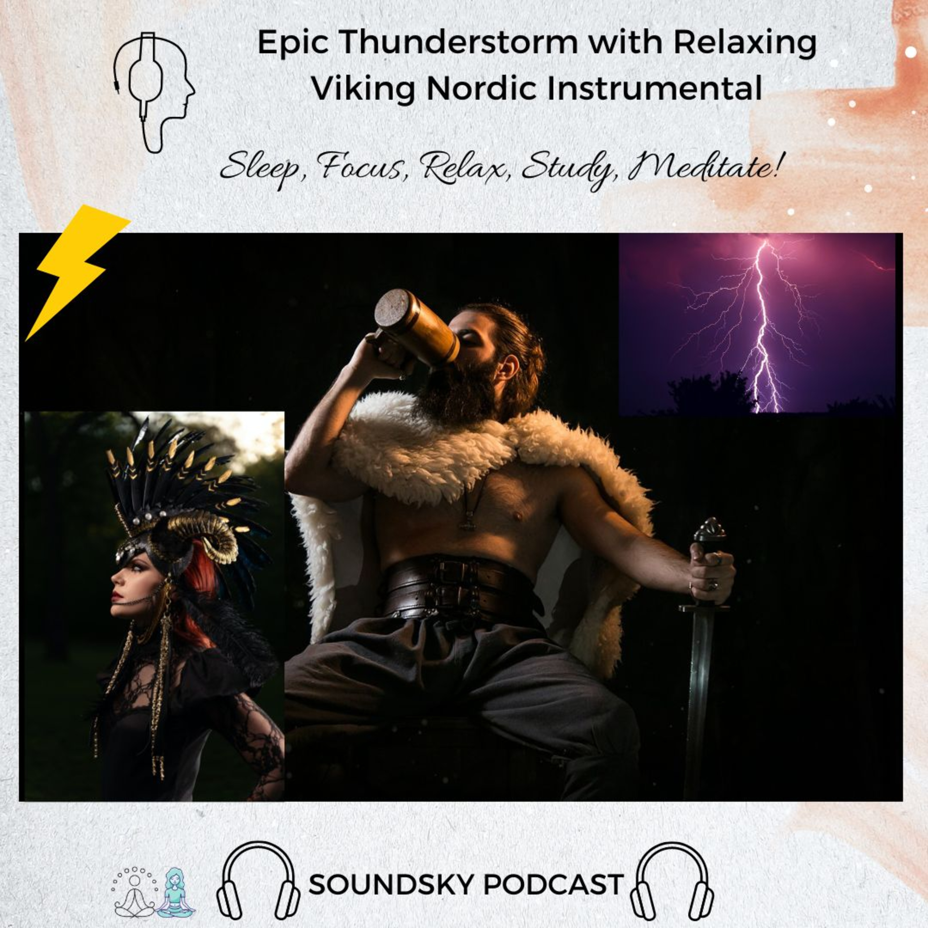 65. Epic Thunderstorm with Relaxing Viking Nordic Instrumental | Best for Sleep, Study & Focus episode artwork