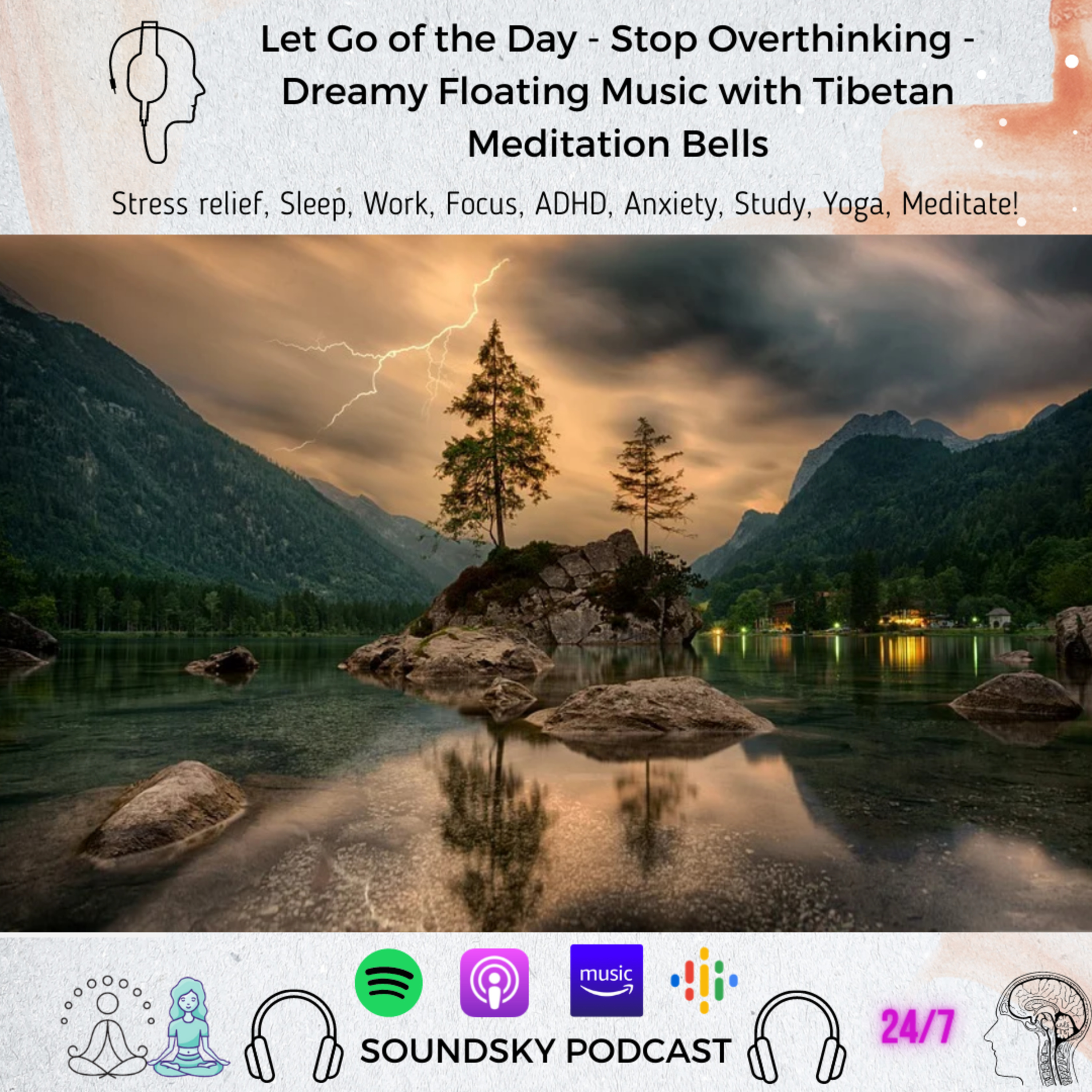 239. Super Brain Alpha 8Hz Waves Music with Healing Water | Study, Relaxation & Sleep Music episode artwork