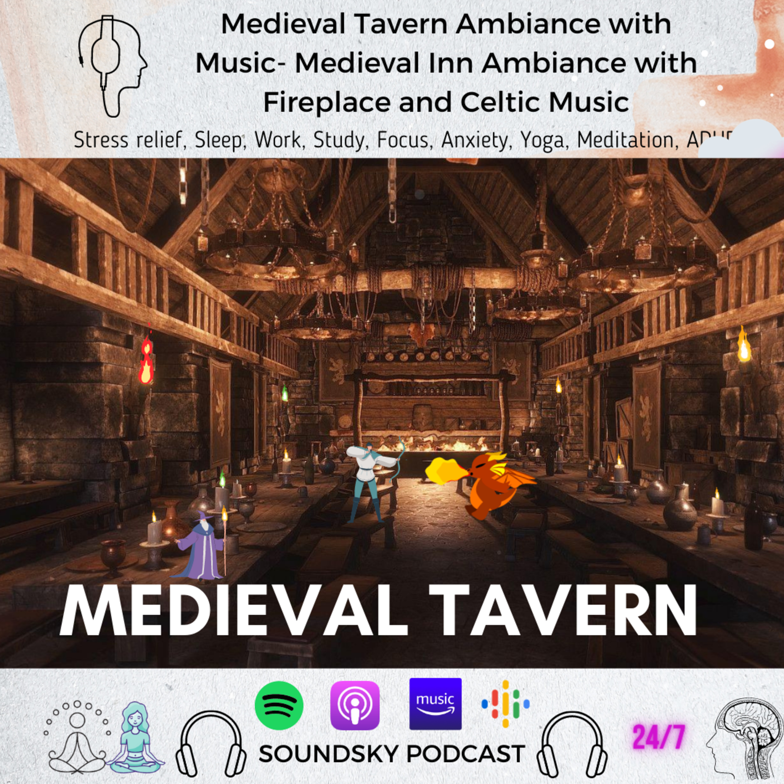 278. Medieval Tavern Ambiance with Music- Medieval Inn Ambiance with Fireplace and Celtic Music episode artwork
