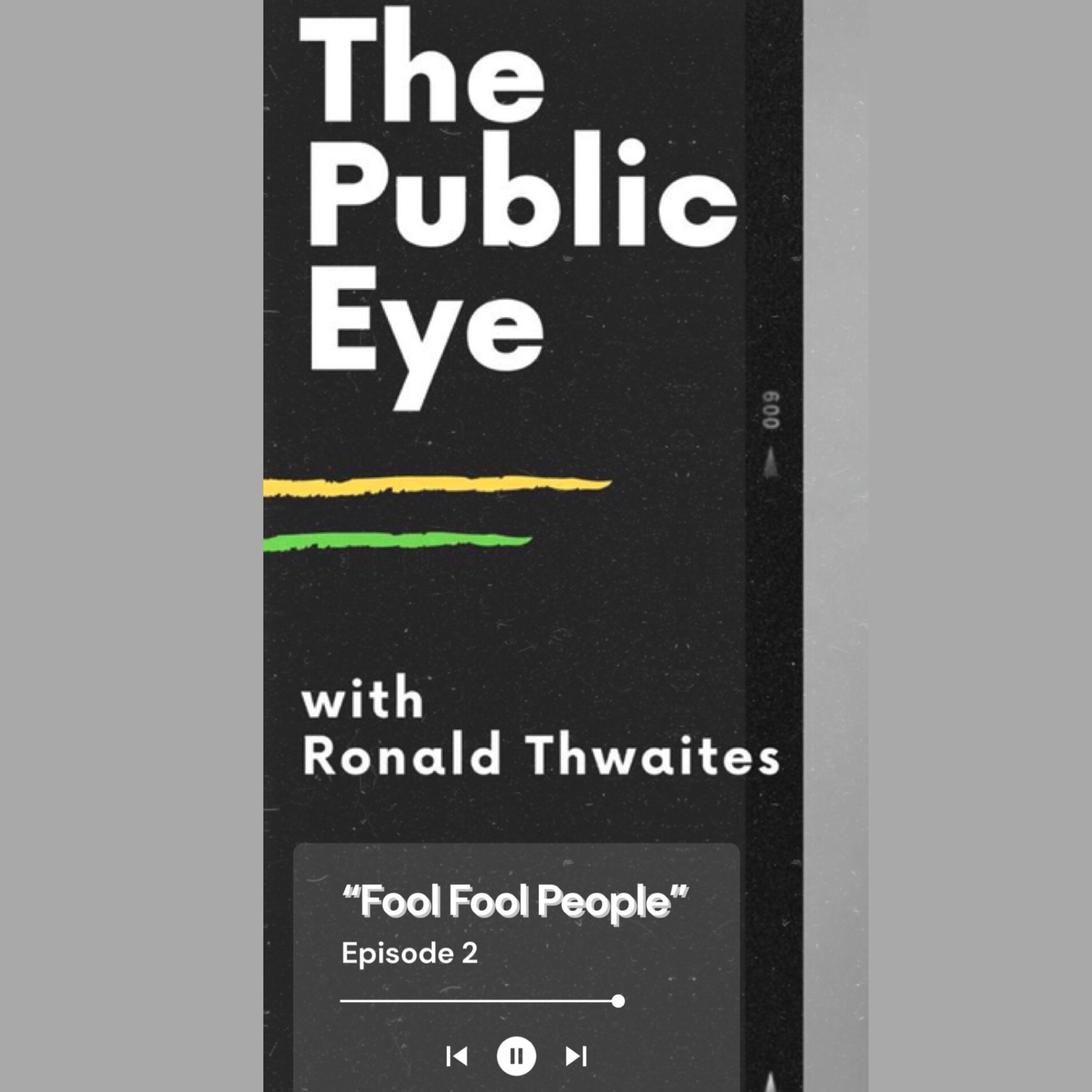 The Public Eye With Ronald Thwaites
