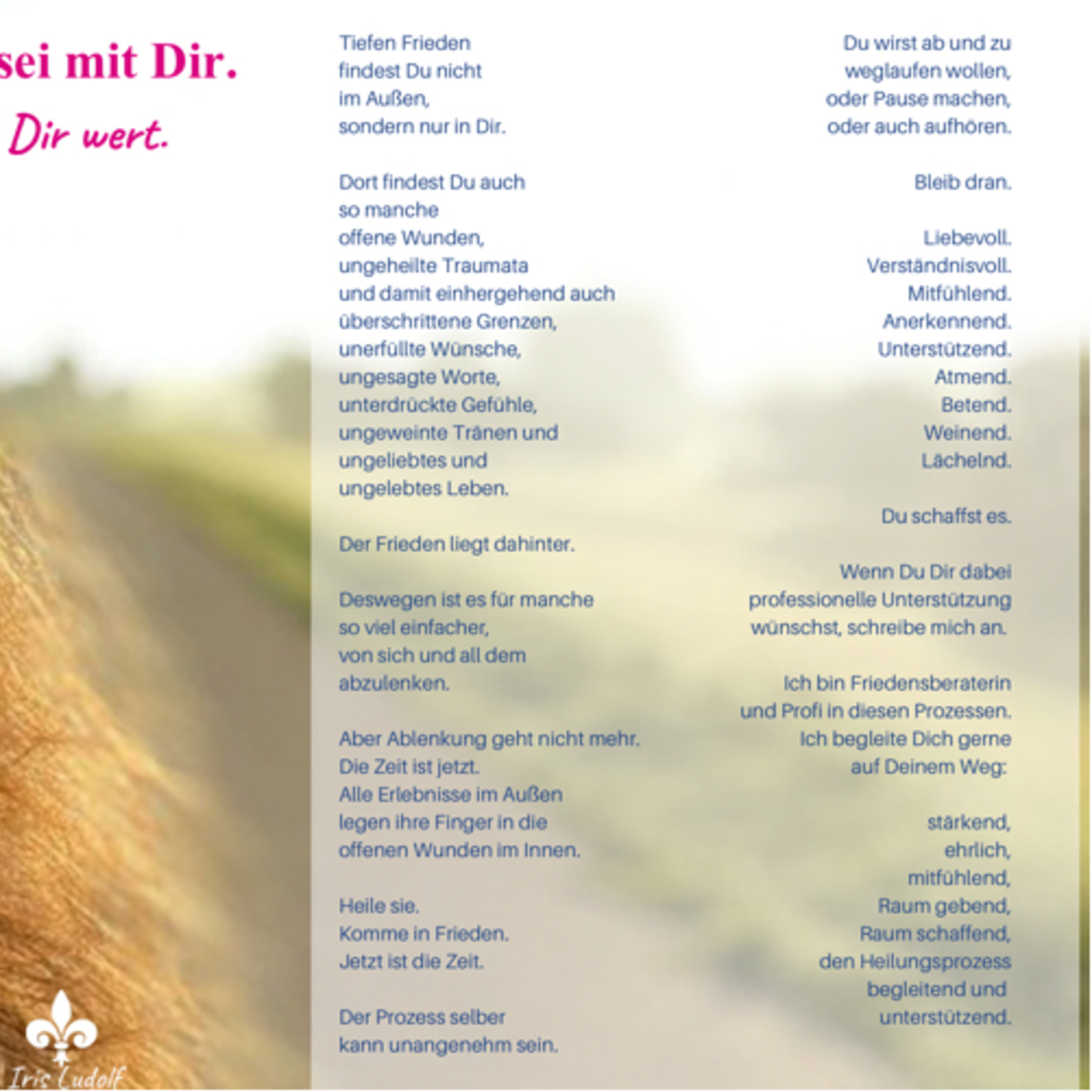 Sei es Dir wert. Berührende Worte für Deine Seele.
