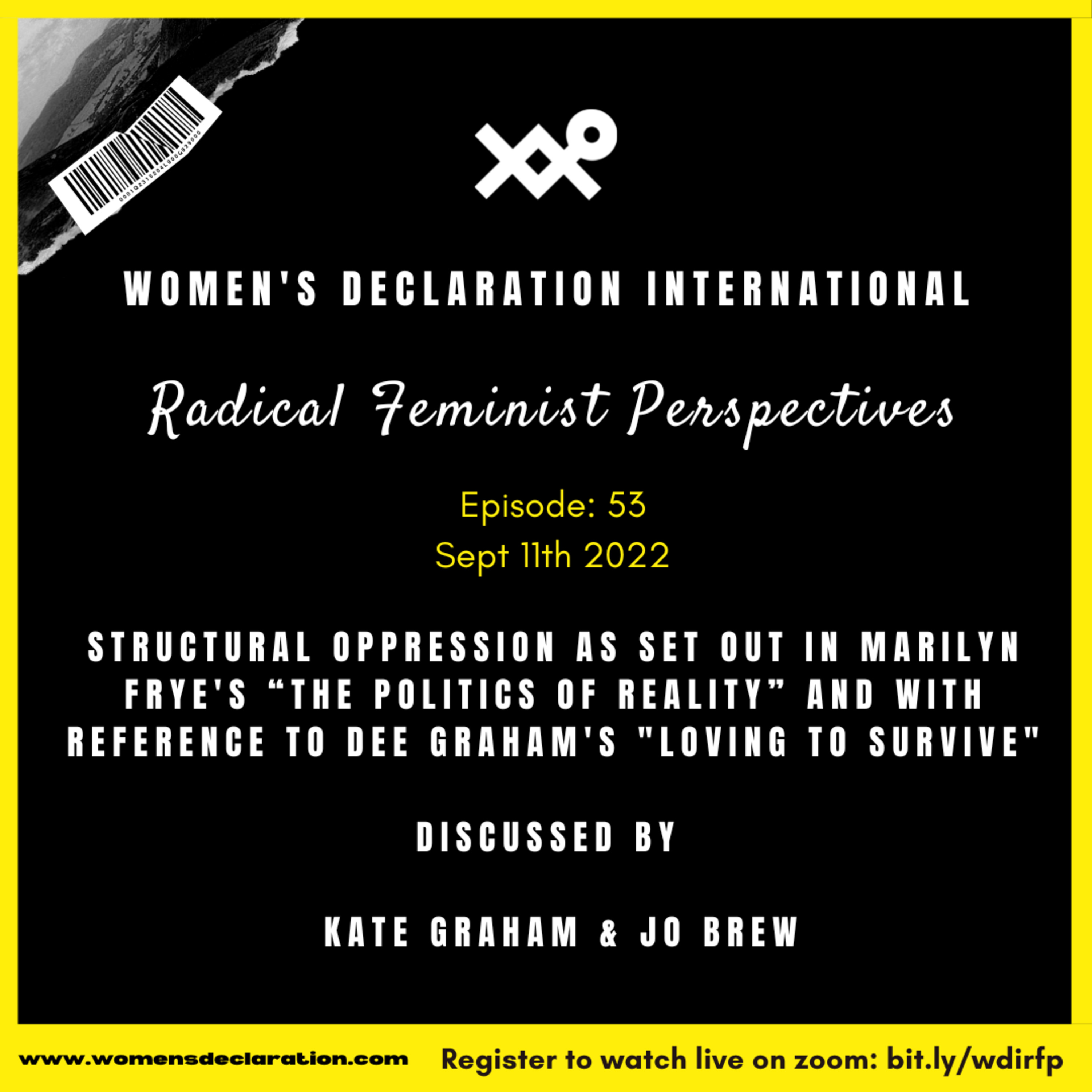 RFP eps 53 - Structural opression in Marilyn Frye and Dee Graham  episode artwork