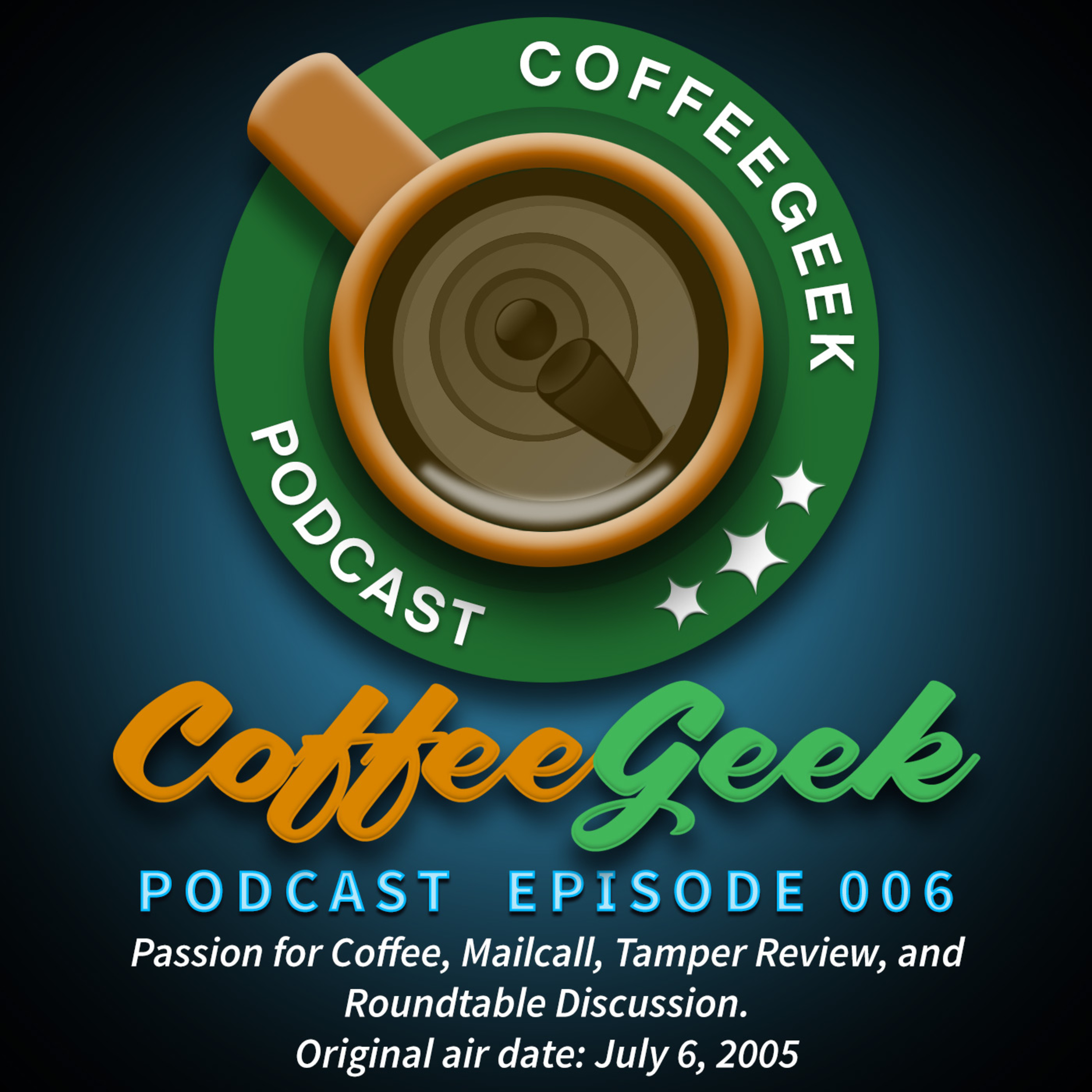 CoffeeGeek Podcast 006 - Passion for Coffee, Mailcall, Tamper Review, and Roundtable episode artwork