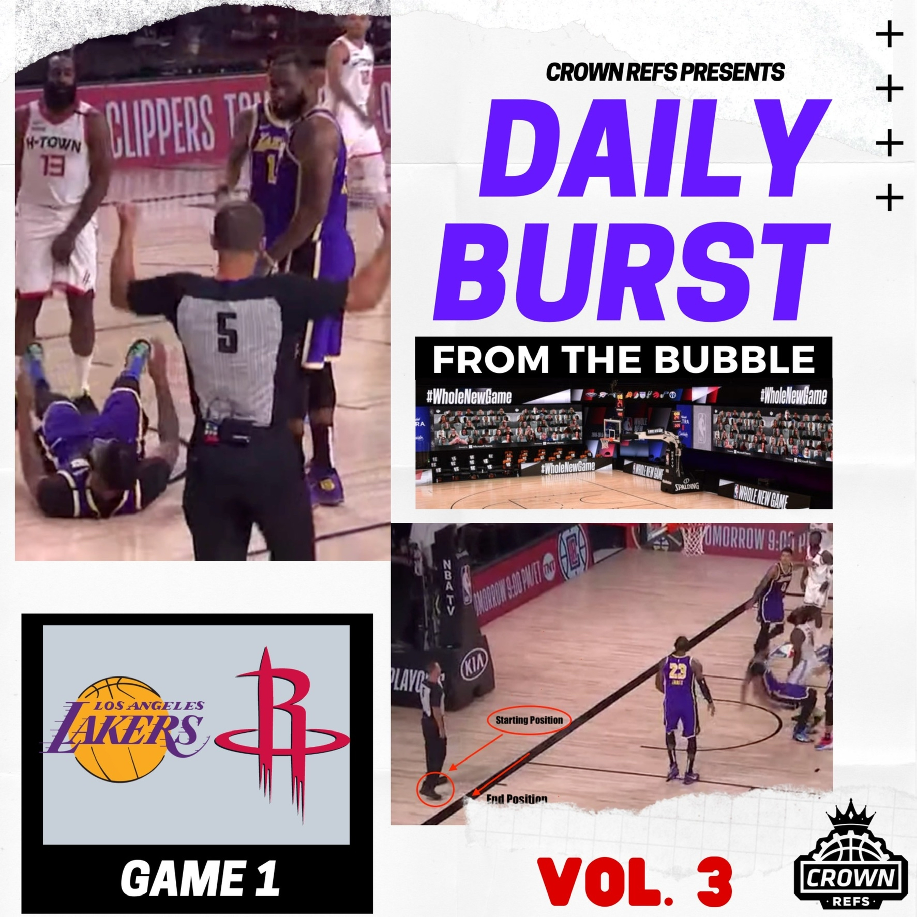 #110 Daily Burst from the Bubble Vol. 3 | Lakers/Rockets Game 1 | with John Mattison episode artwork