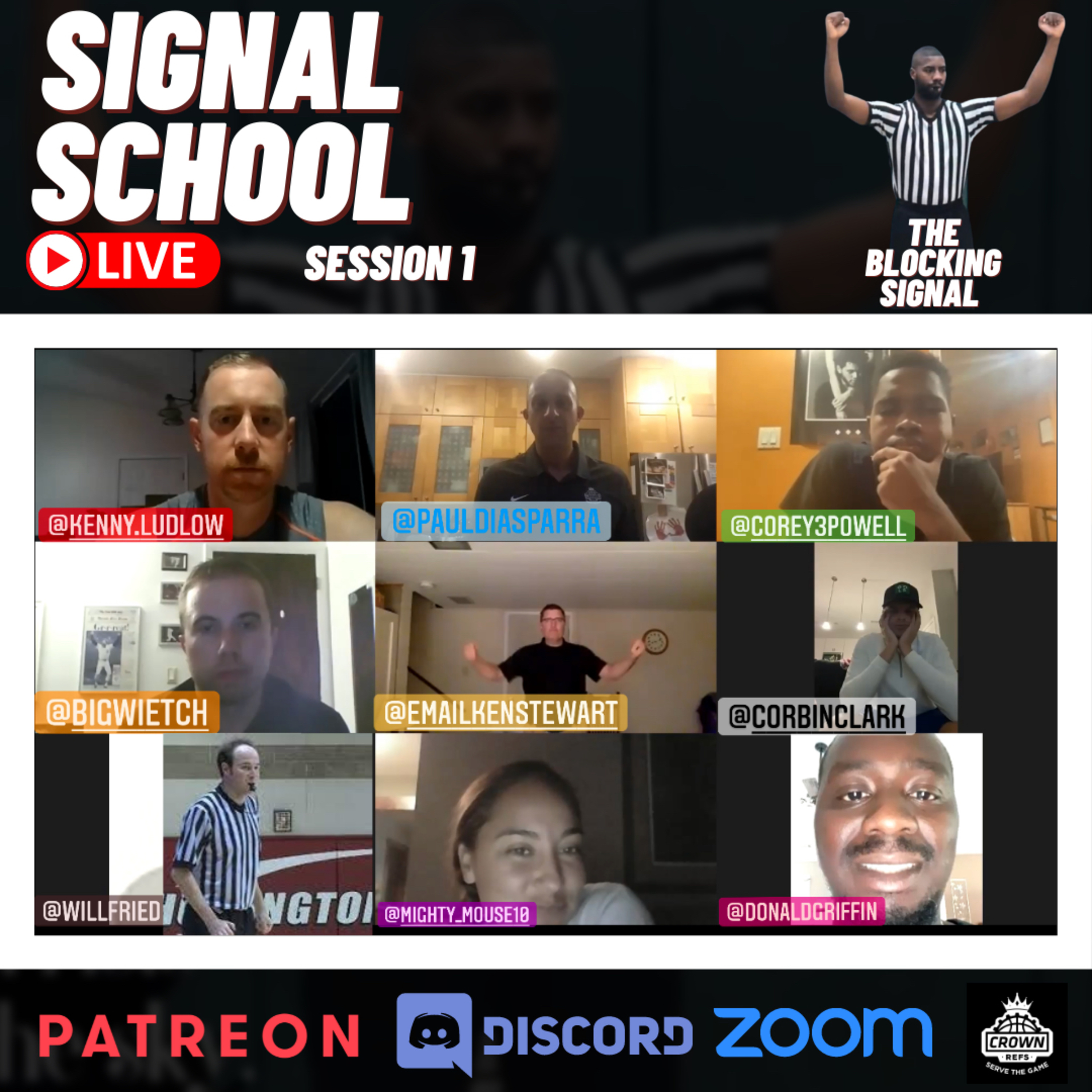 #218 Signal school Live | Session 1 | The Blocking Signal | Crown Refs Mentor  episode artwork