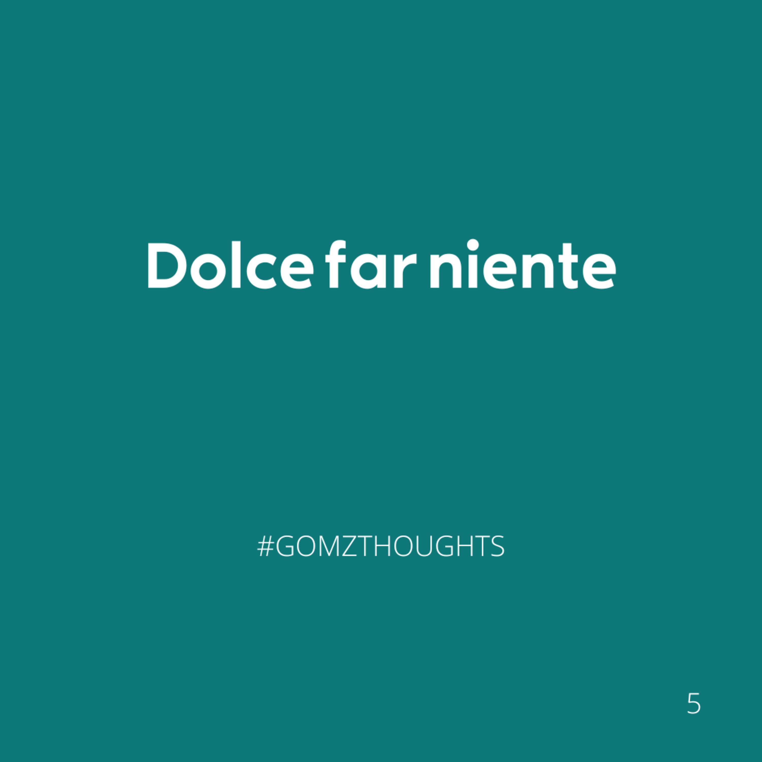 Dolce far niente  episode artwork