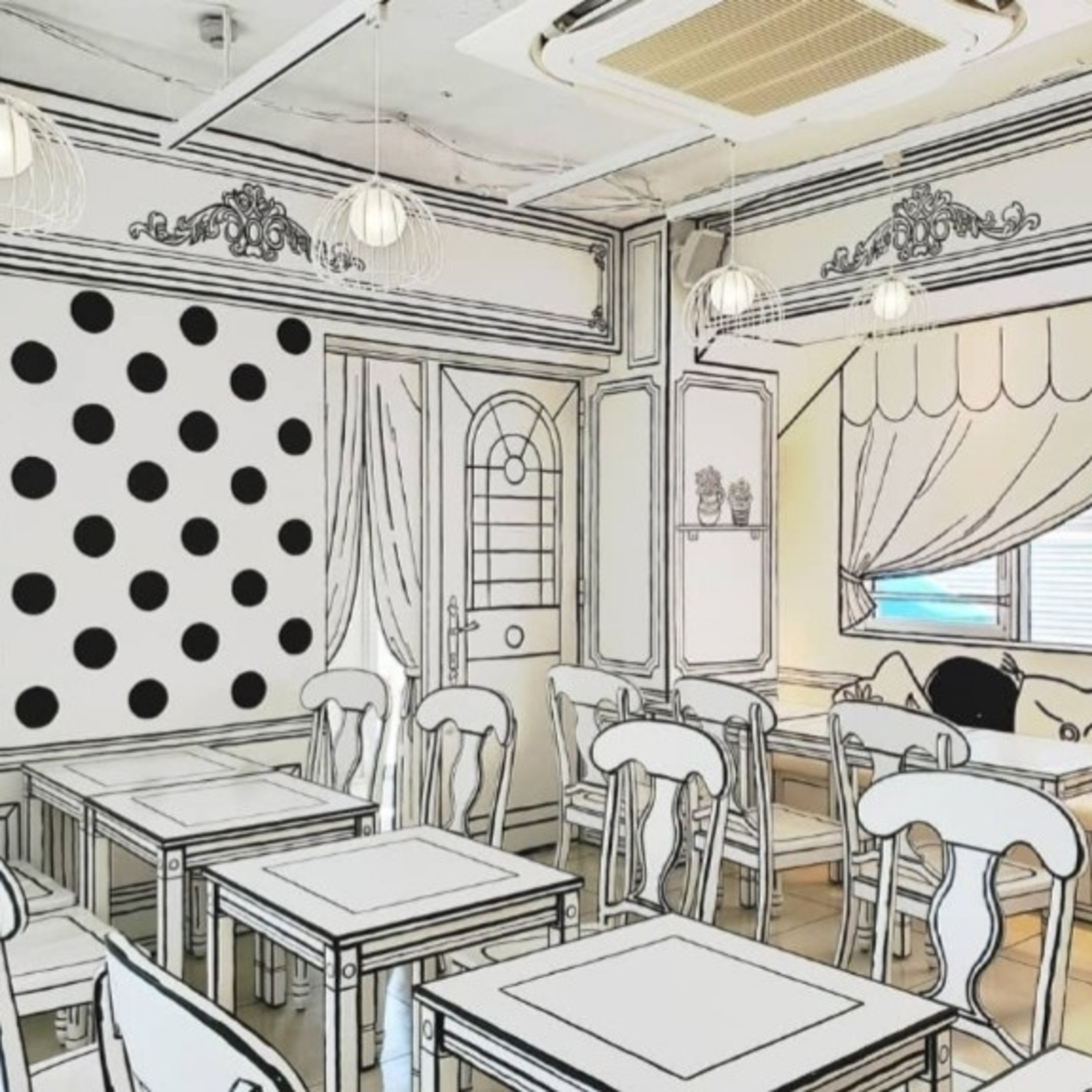 This amazing cafe will make you feel like you've walked into a comic book episode artwork