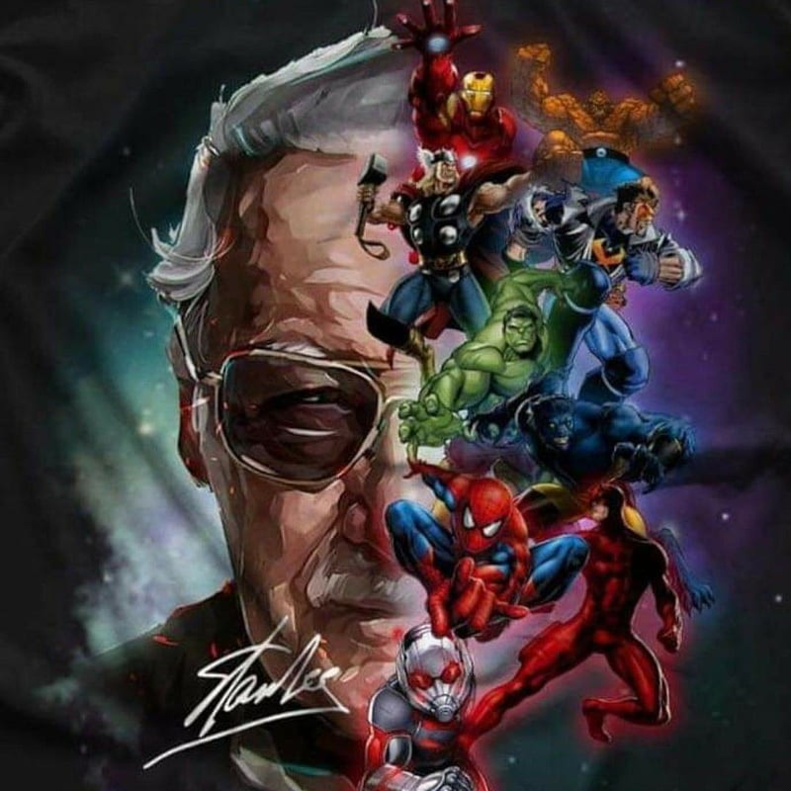 Marvel comics “Stan Lee”: The legend who created legends.  episode artwork