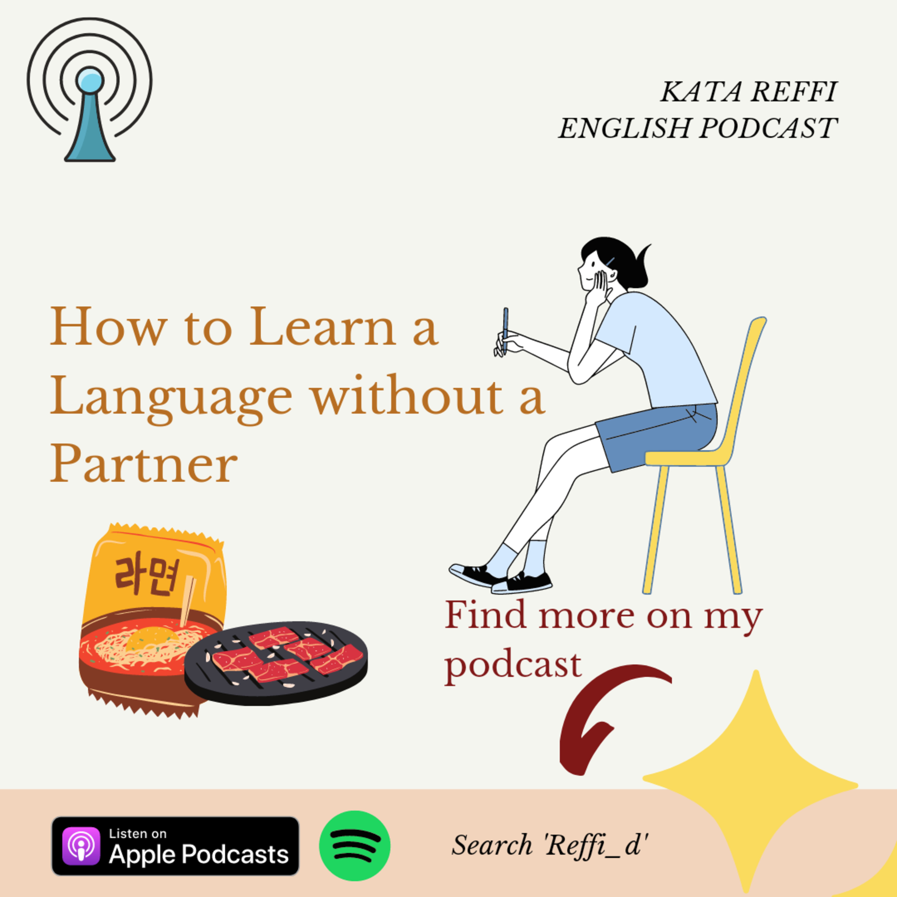 How to Learn a Language Without a Partner #PodcastKataReffi episode artwork