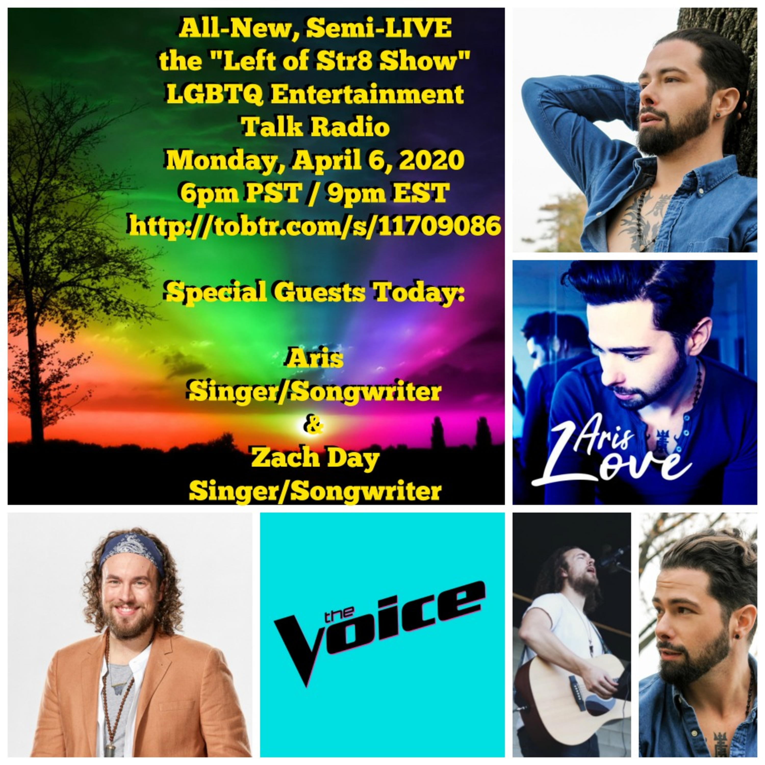Left of Str8 Show 4-6-2020: Musical Monday with Special Guests Singers/Songwriters Aris and Zach Day episode artwork