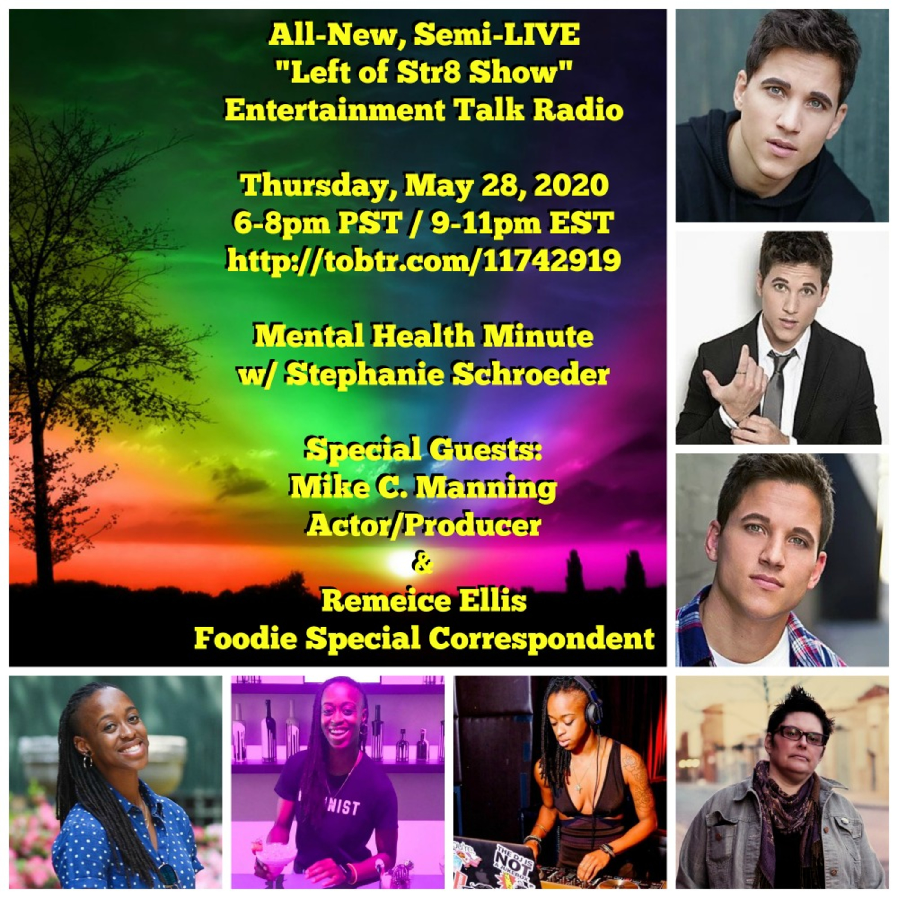 Left of Str8 Show 5-28-2020: Mental Health Minute with Stephanie Schroeder and Special Guests Mike C. Manning and Remeice Ellis episode artwork