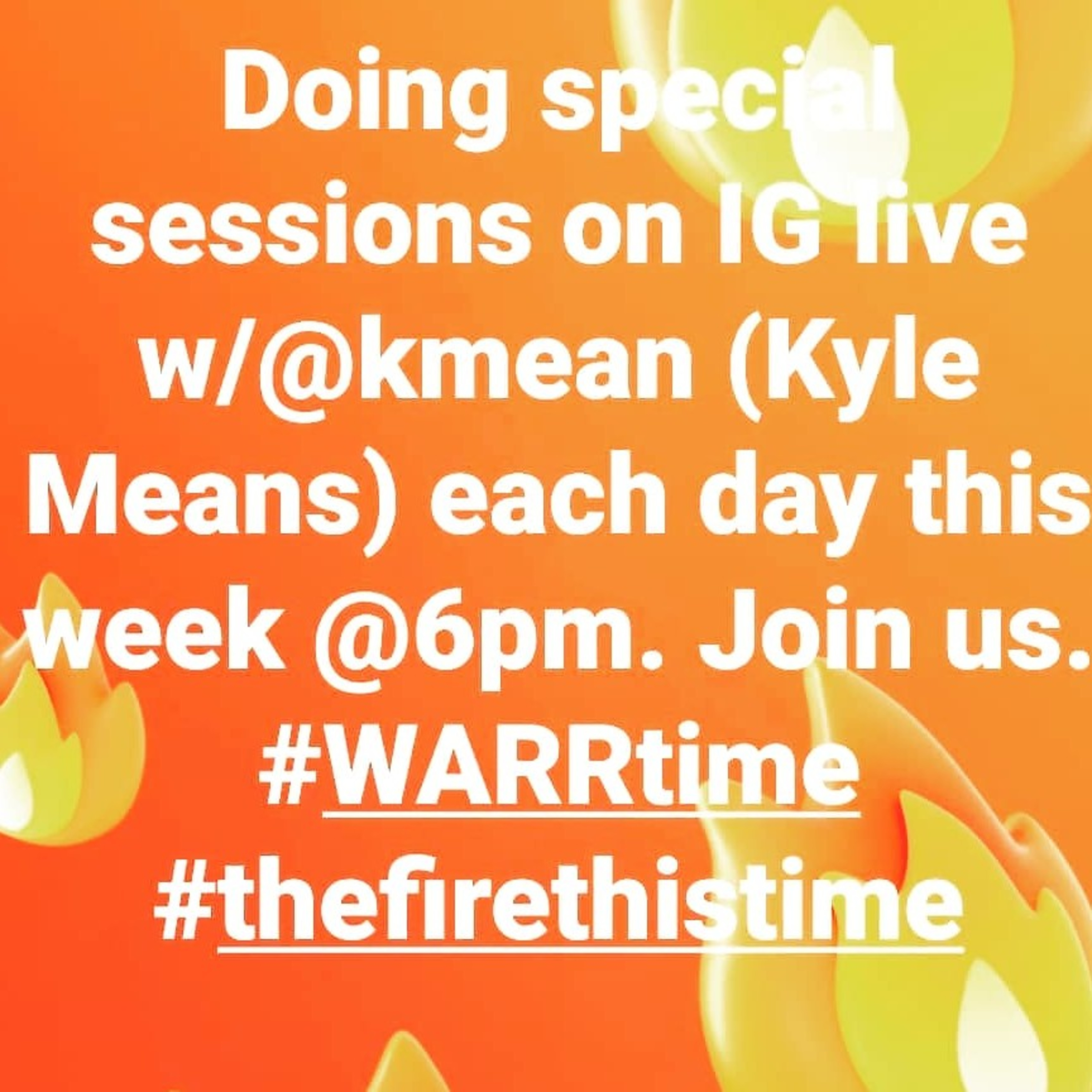 #WARRtime Session #1 (6-1-20)