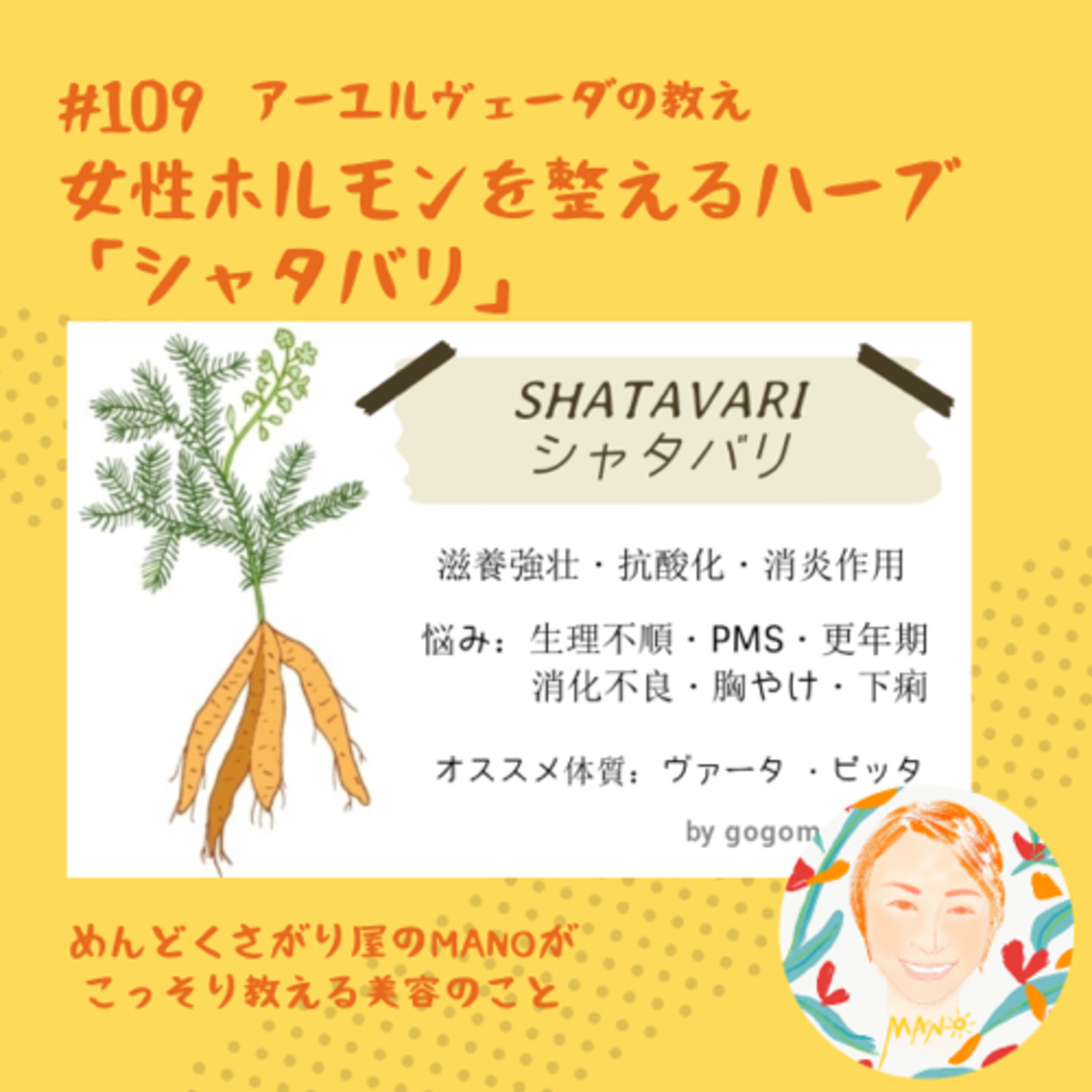 【アーユルヴェーダ】女性ホルモンを整えるハーブ『シャタバリ』 episode artwork