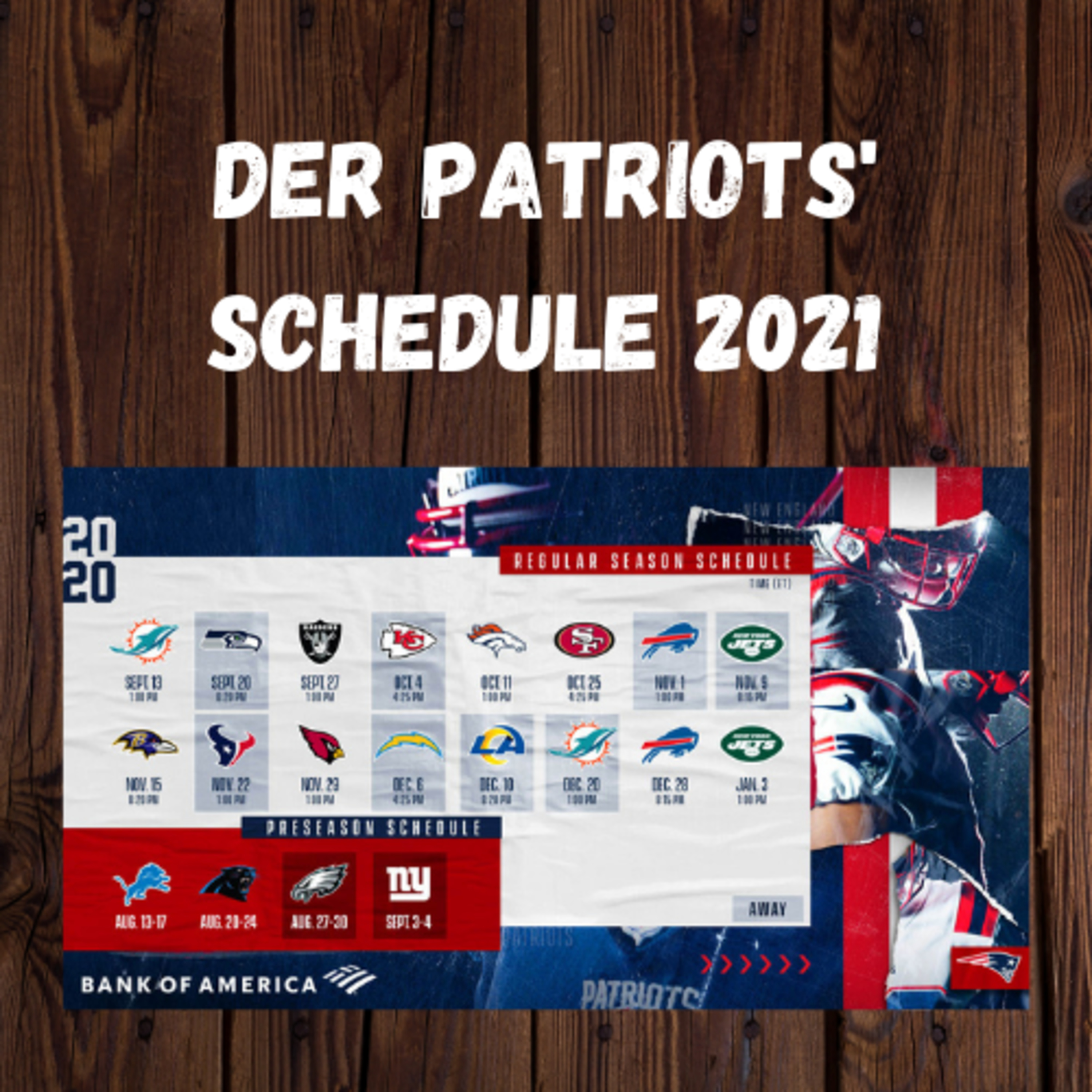 Der Patriots' Schedule 2021 episode artwork