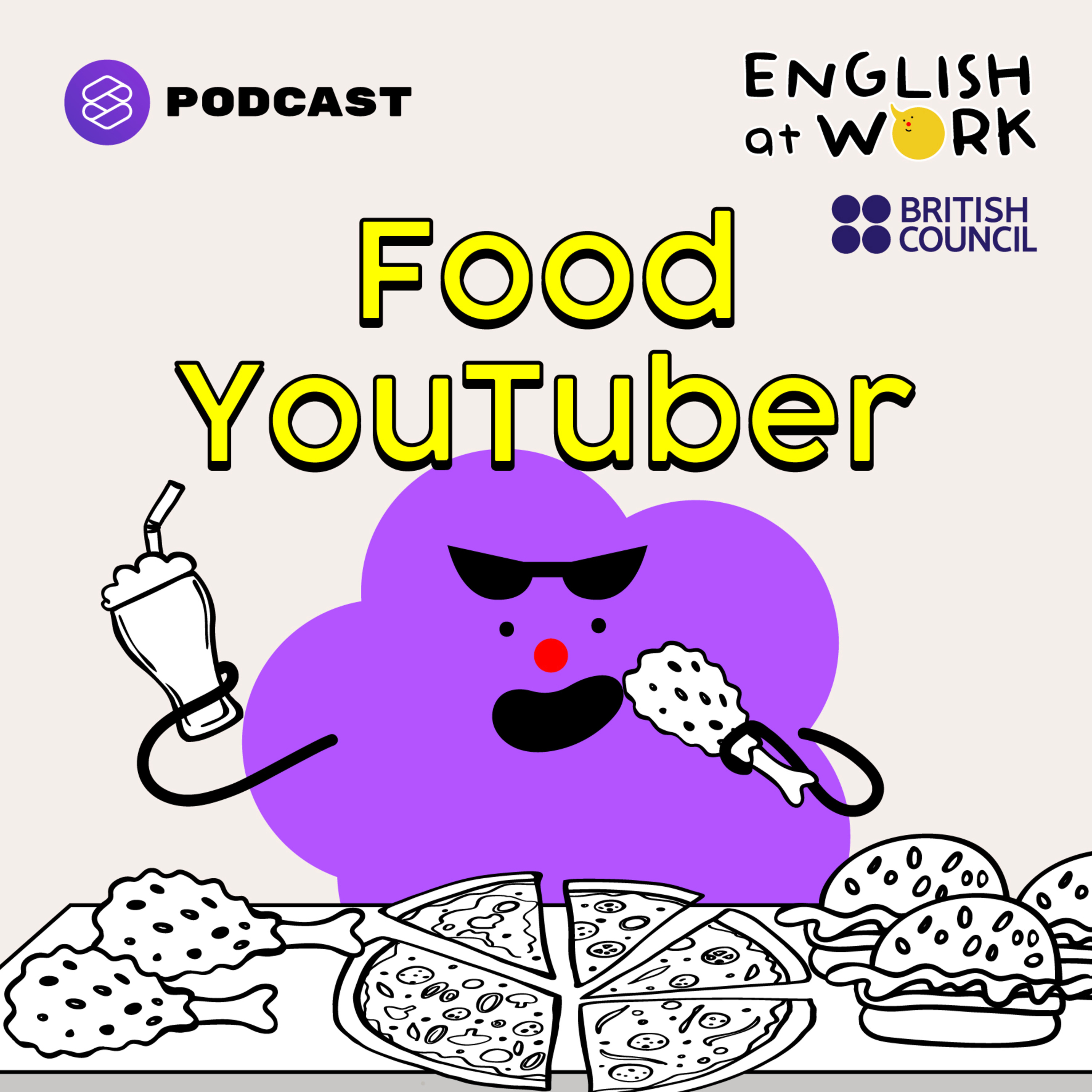 EAW05 ศัพท์สำนวนอังกฤษสำหรับ ‘ยูทูเบอร์สายกิน’ โดยเฉพาะ #FoodYouTuber #EAWCoolCareer episode artwork