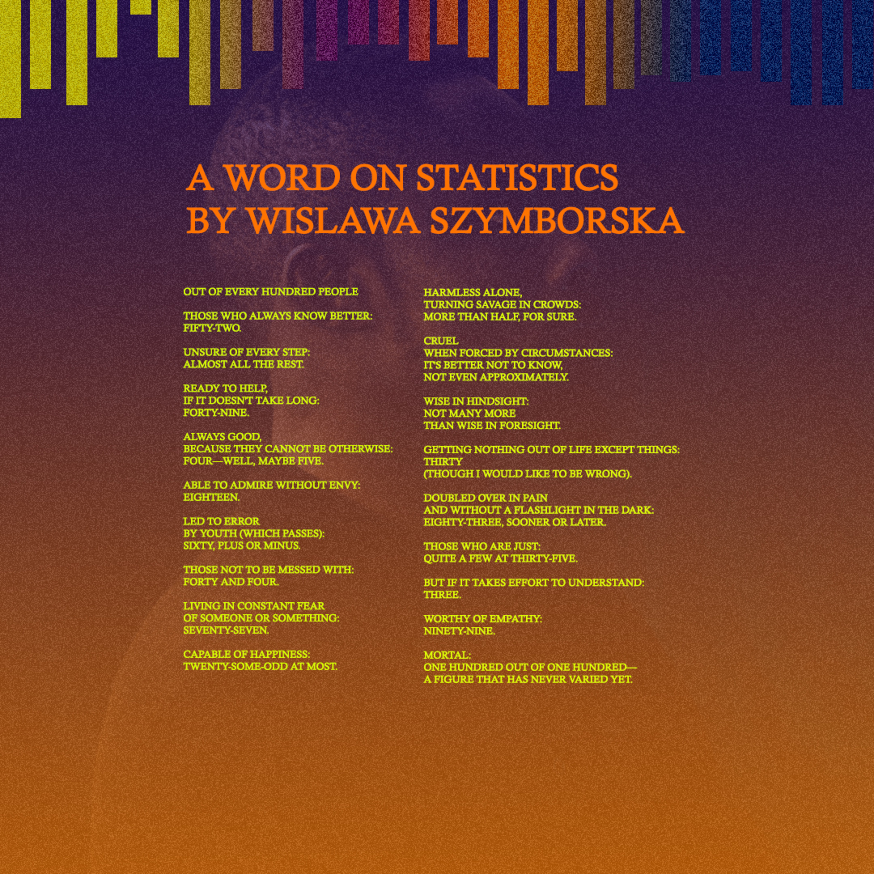 A Word on Statistics | written by Wislawa Szymborska episode artwork