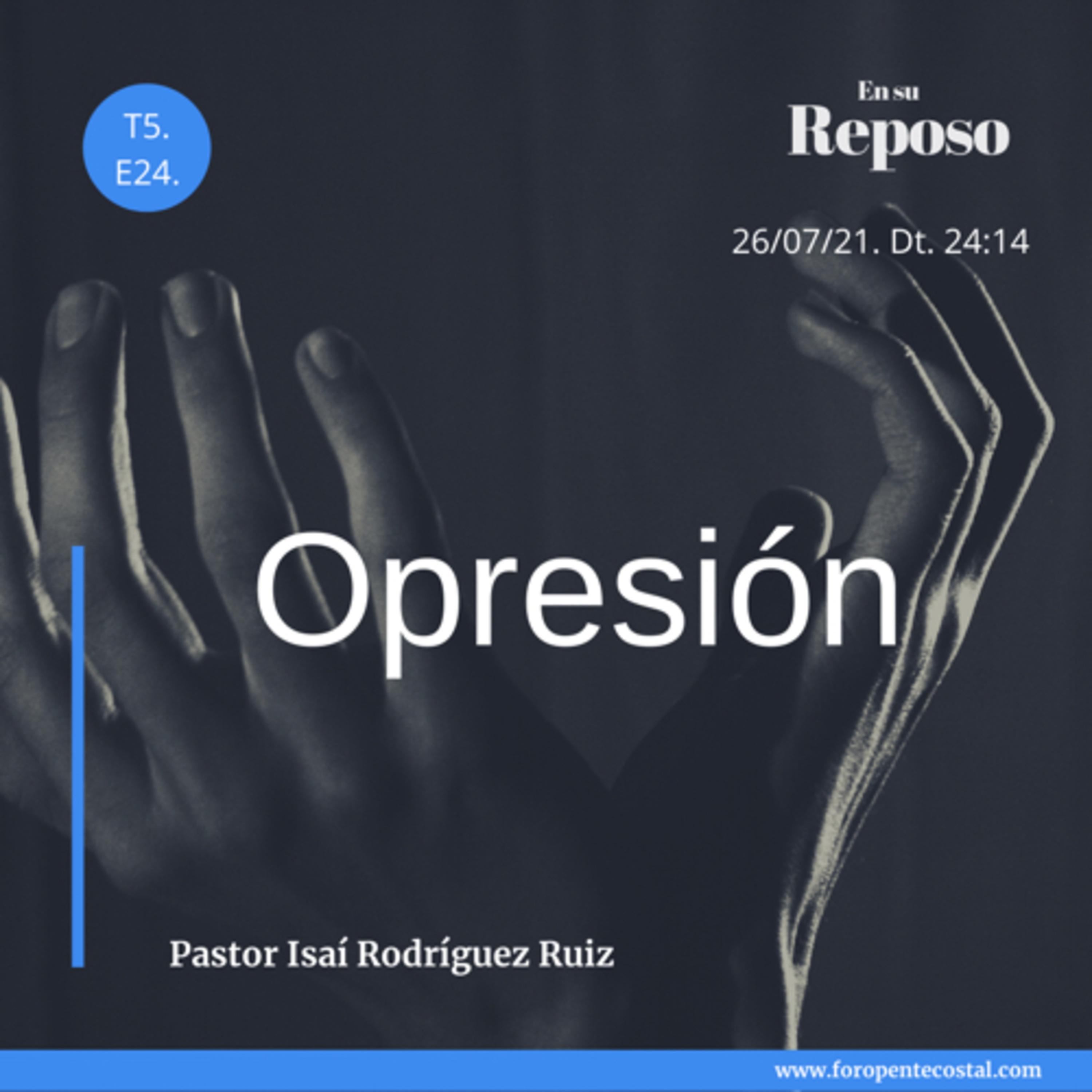 En su reposo, con el pastor Isaí Rodríguez Ruiz