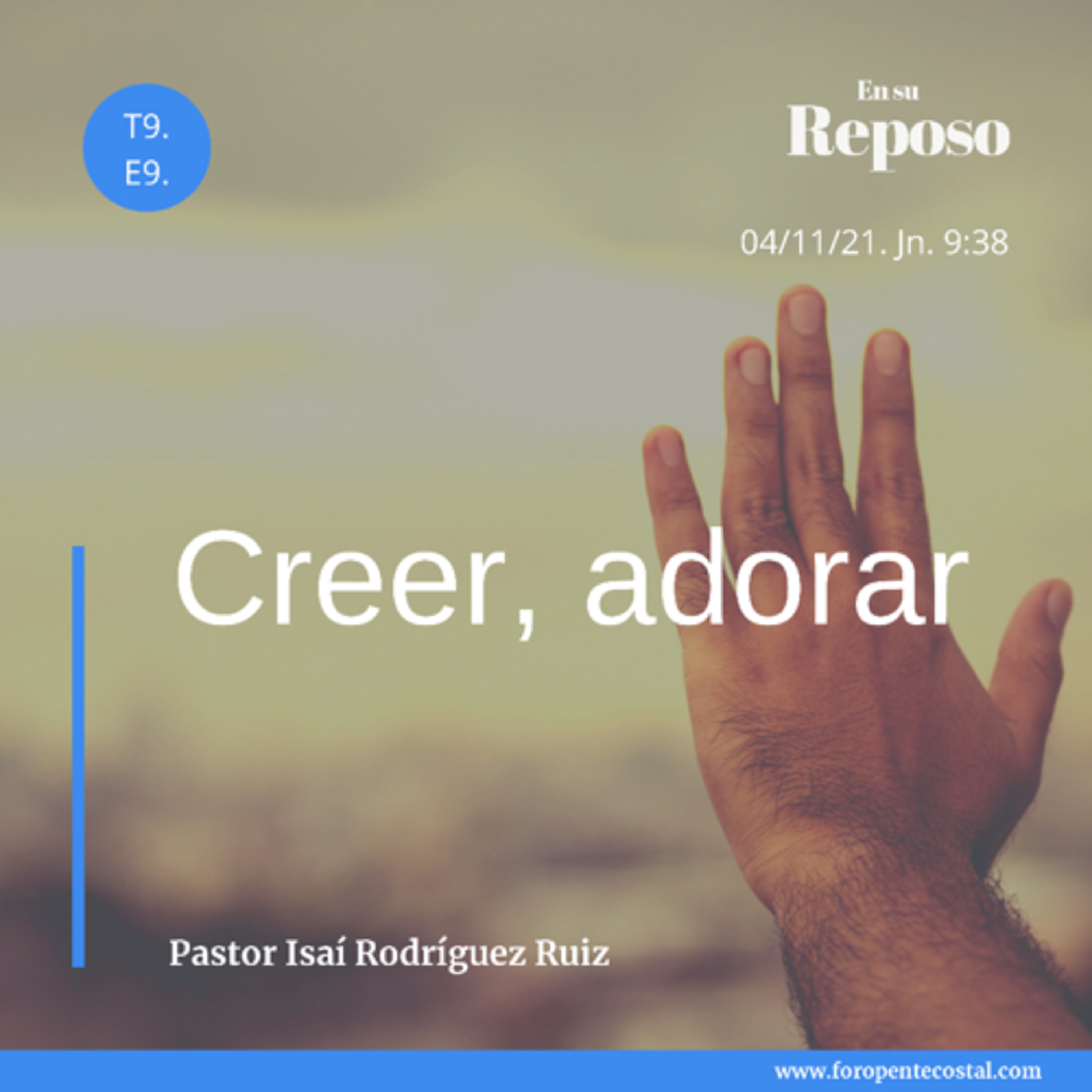 En su reposo, con el pastor Isaí Rodríguez Ruiz