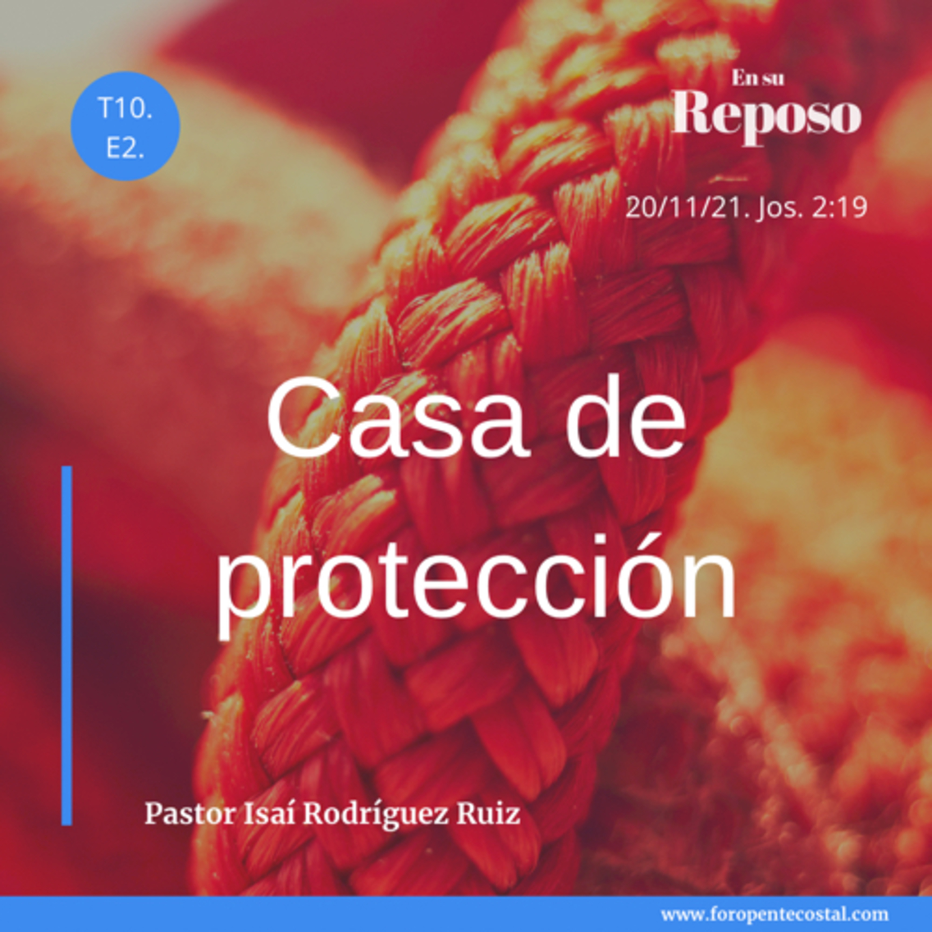 En su reposo, con el pastor Isaí Rodríguez Ruiz