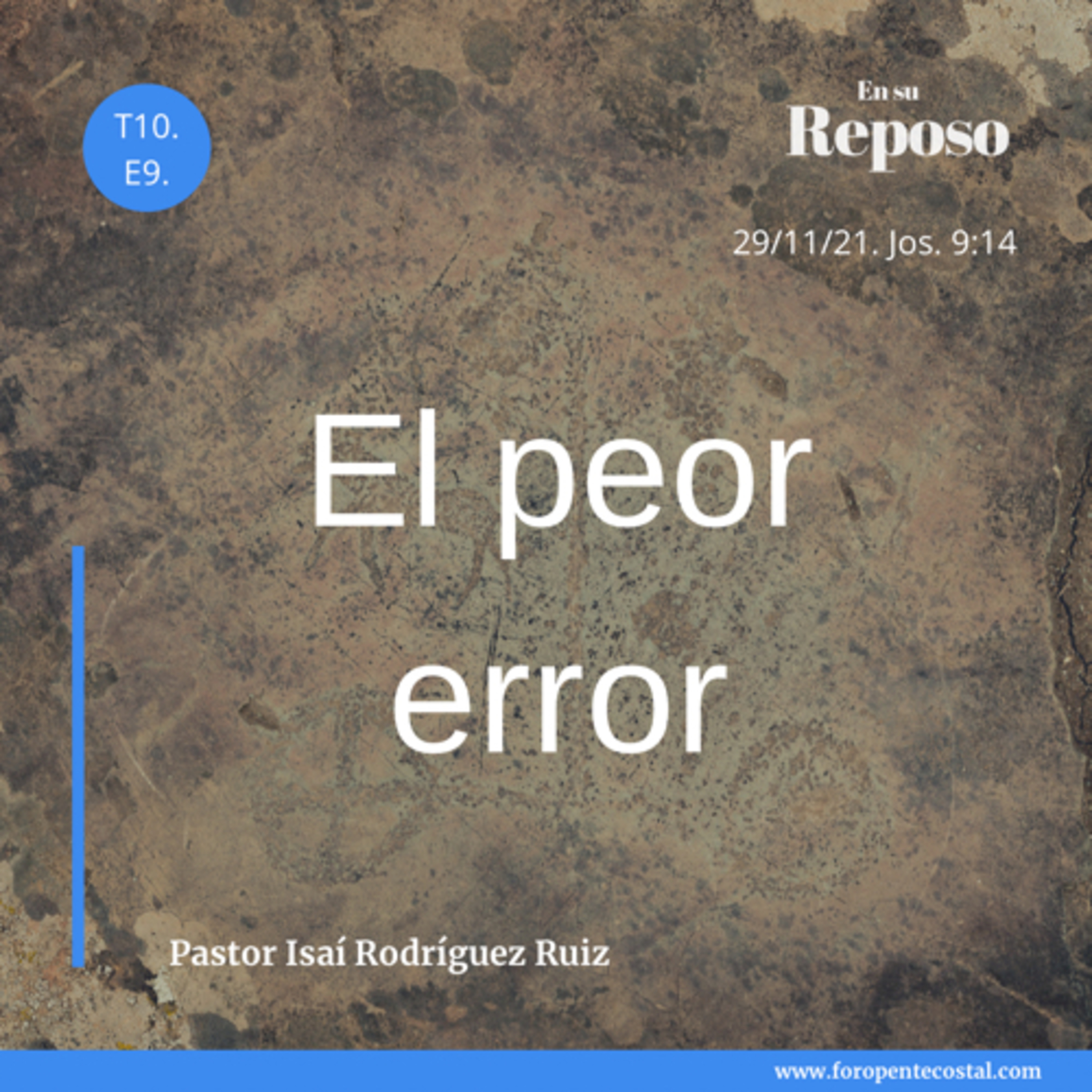 En su reposo, con el pastor Isaí Rodríguez Ruiz