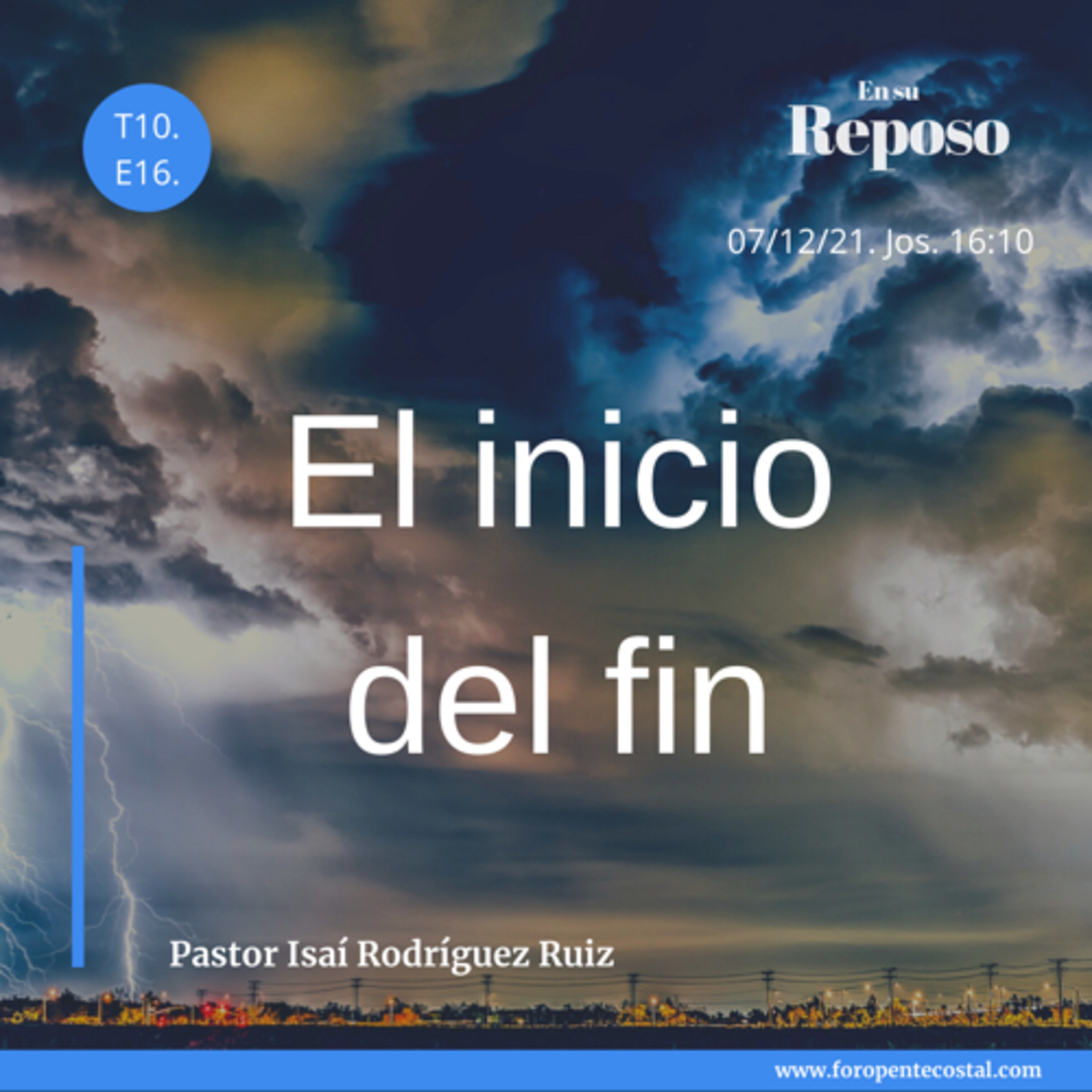 En su reposo, con el pastor Isaí Rodríguez Ruiz