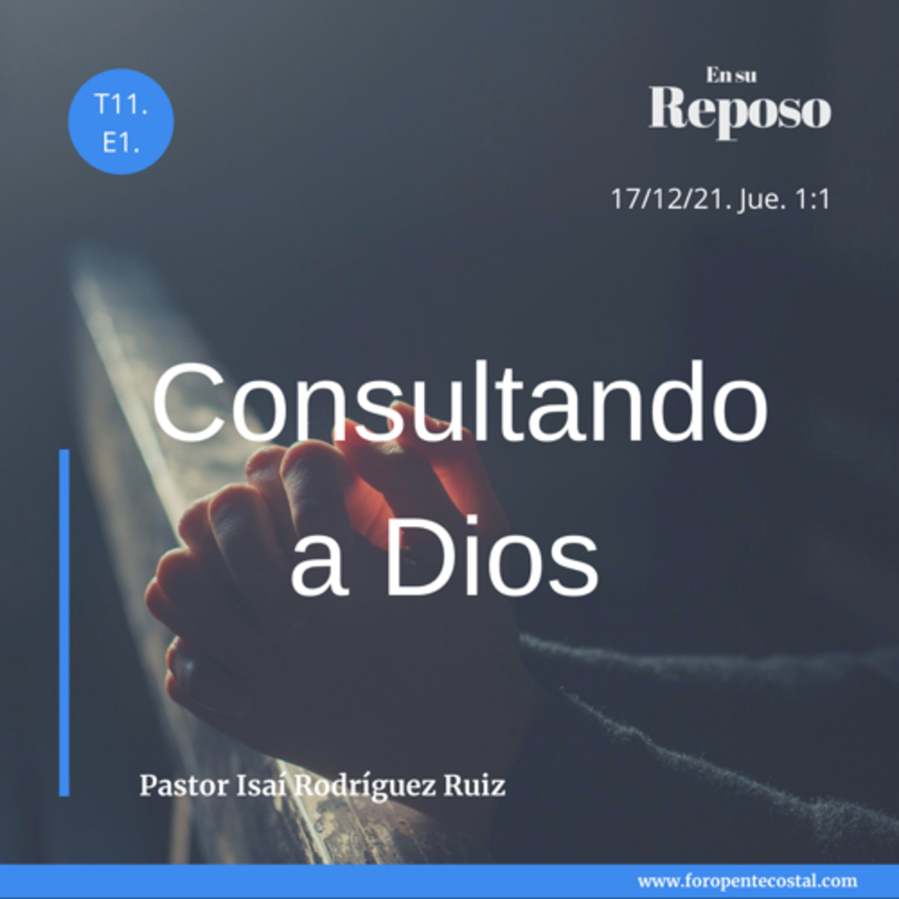 En su reposo, con el pastor Isaí Rodríguez Ruiz